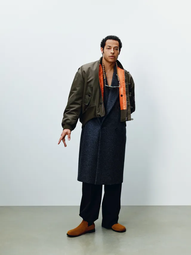 J.W.Anderson Coats Jackets Oversized Tipped Hem Bomber Herren Grün