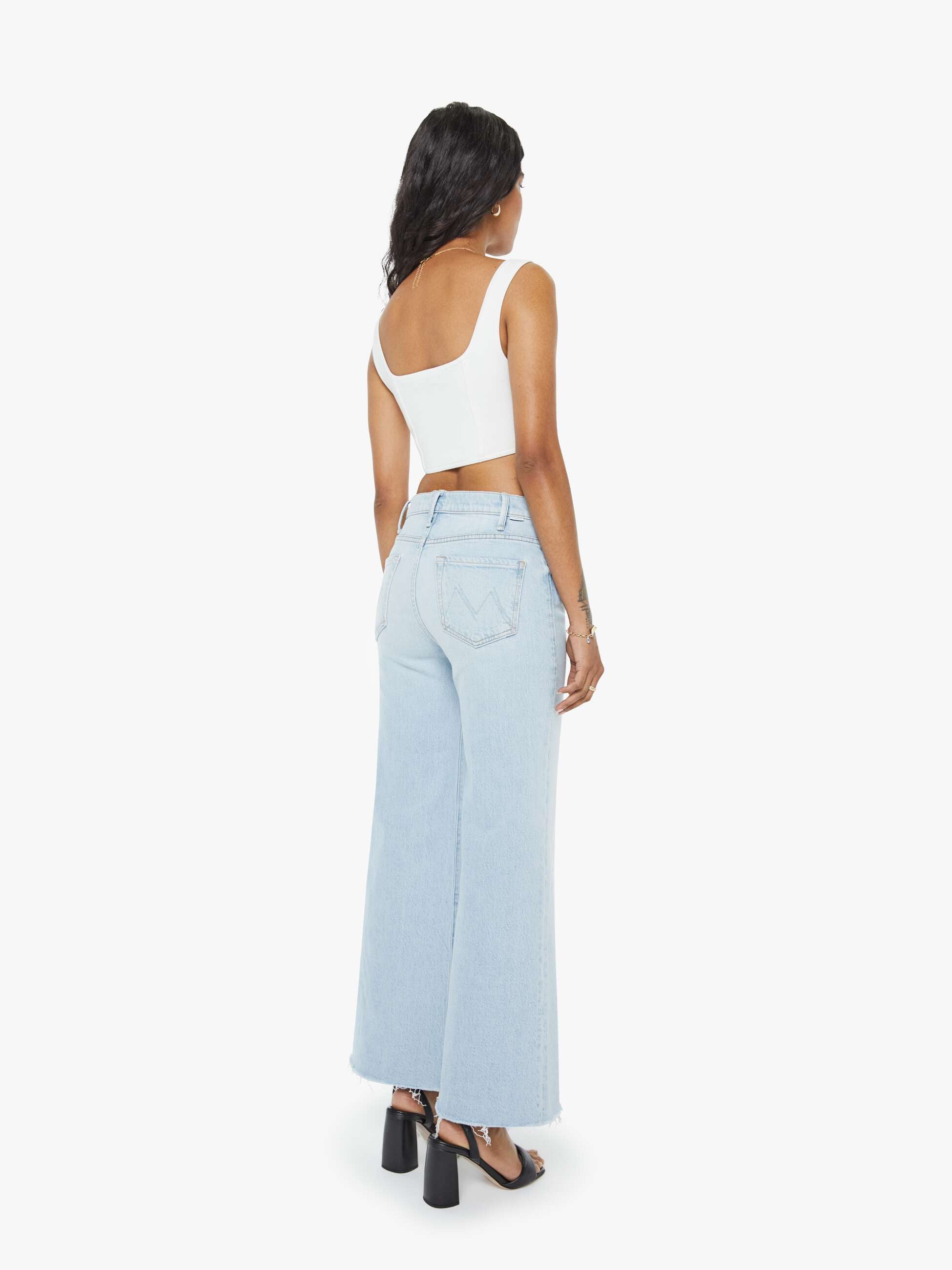 MOTHER Lil Hustler Petite Jeans Bring The Cooler Hellblau