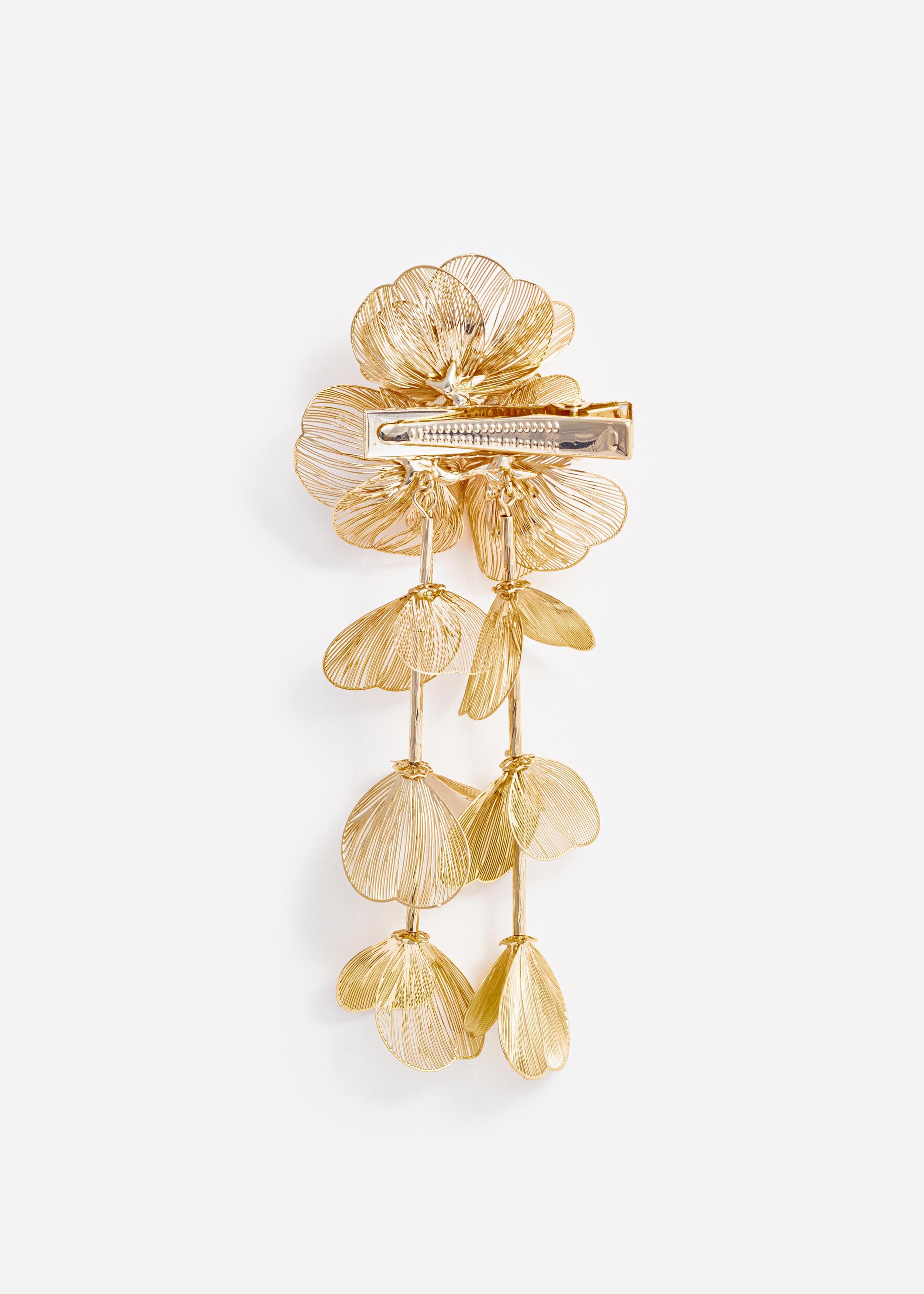 Self Portrait Hair Accessories Gold Floral Haarspange Gold