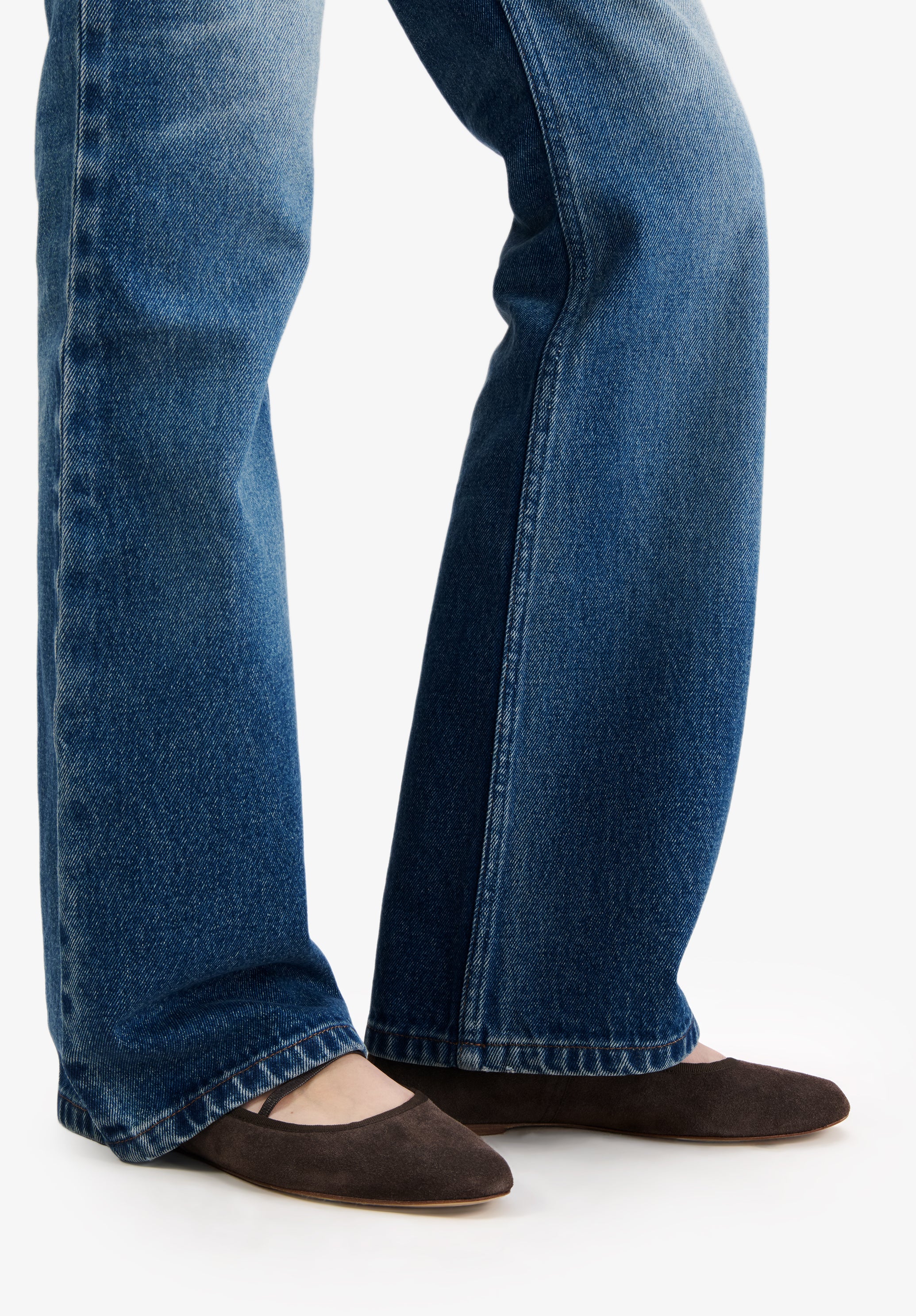 A.P.C. Ballerinas Spaltleder Wildleder Gr. 38 runde Kappe