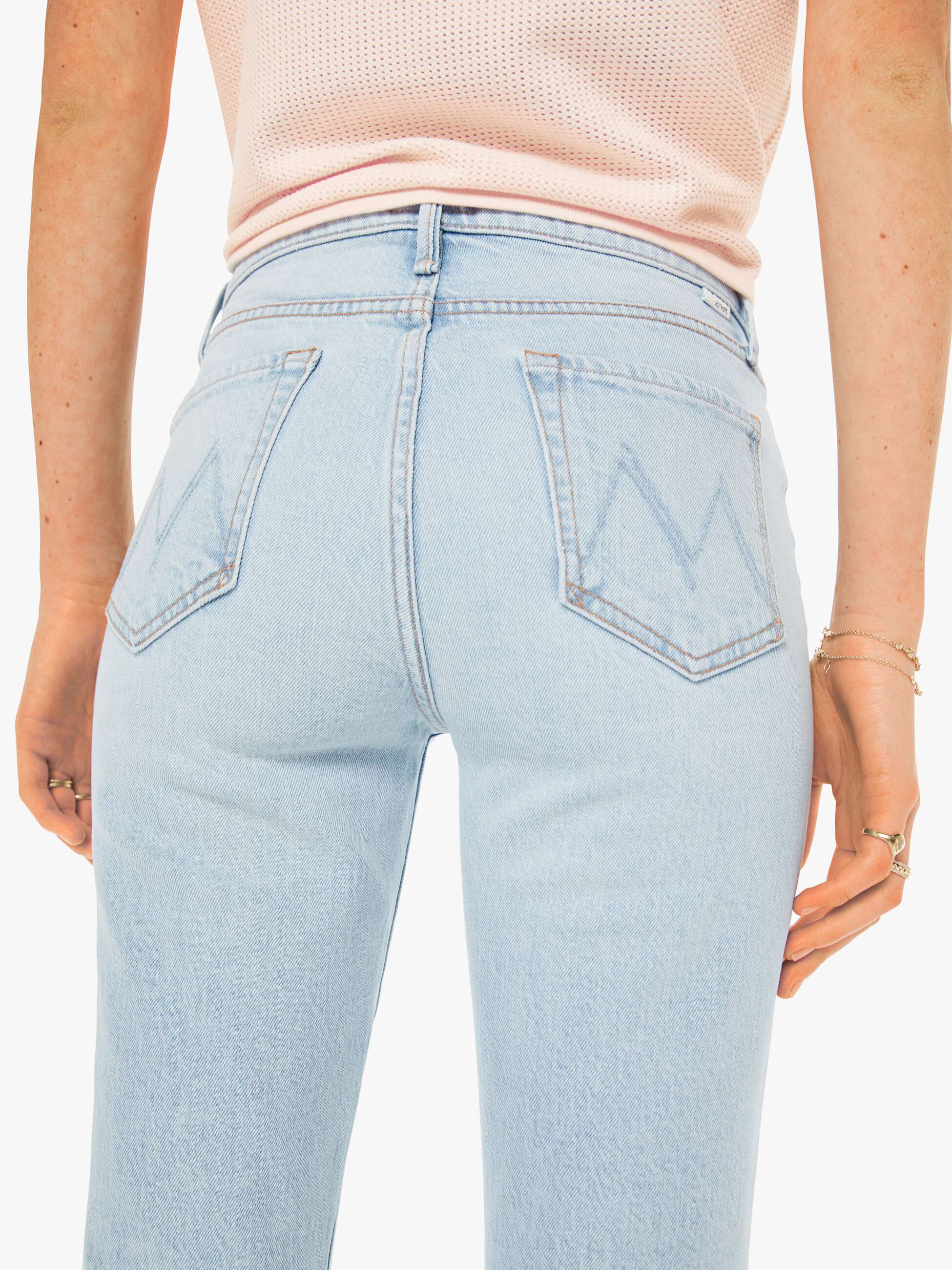 Mother The Rascal Flood Fray Jeans Bring The Cooler High-Rise