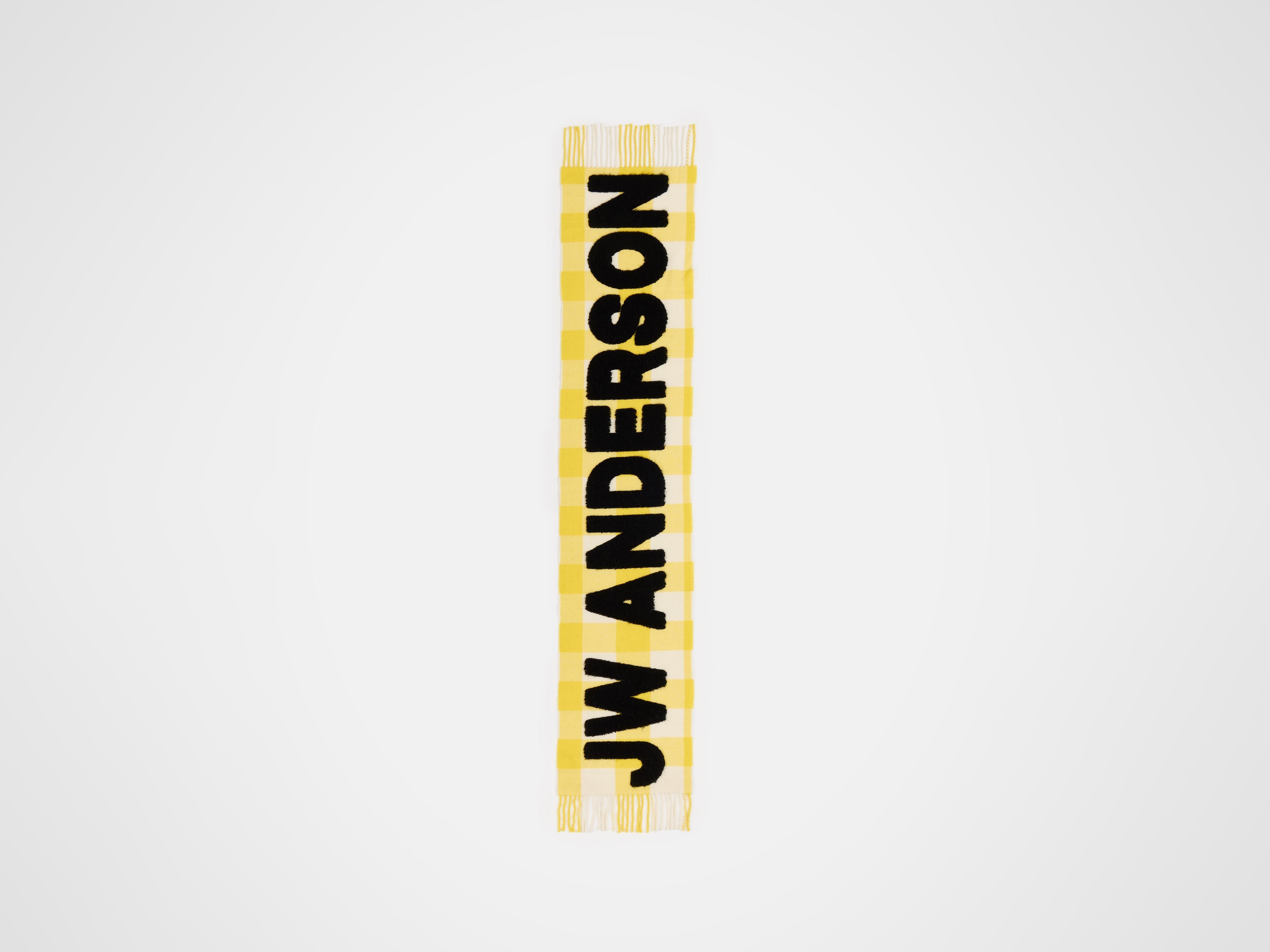 J.W.Anderson Checkered Logo Schal Gelb Kariert