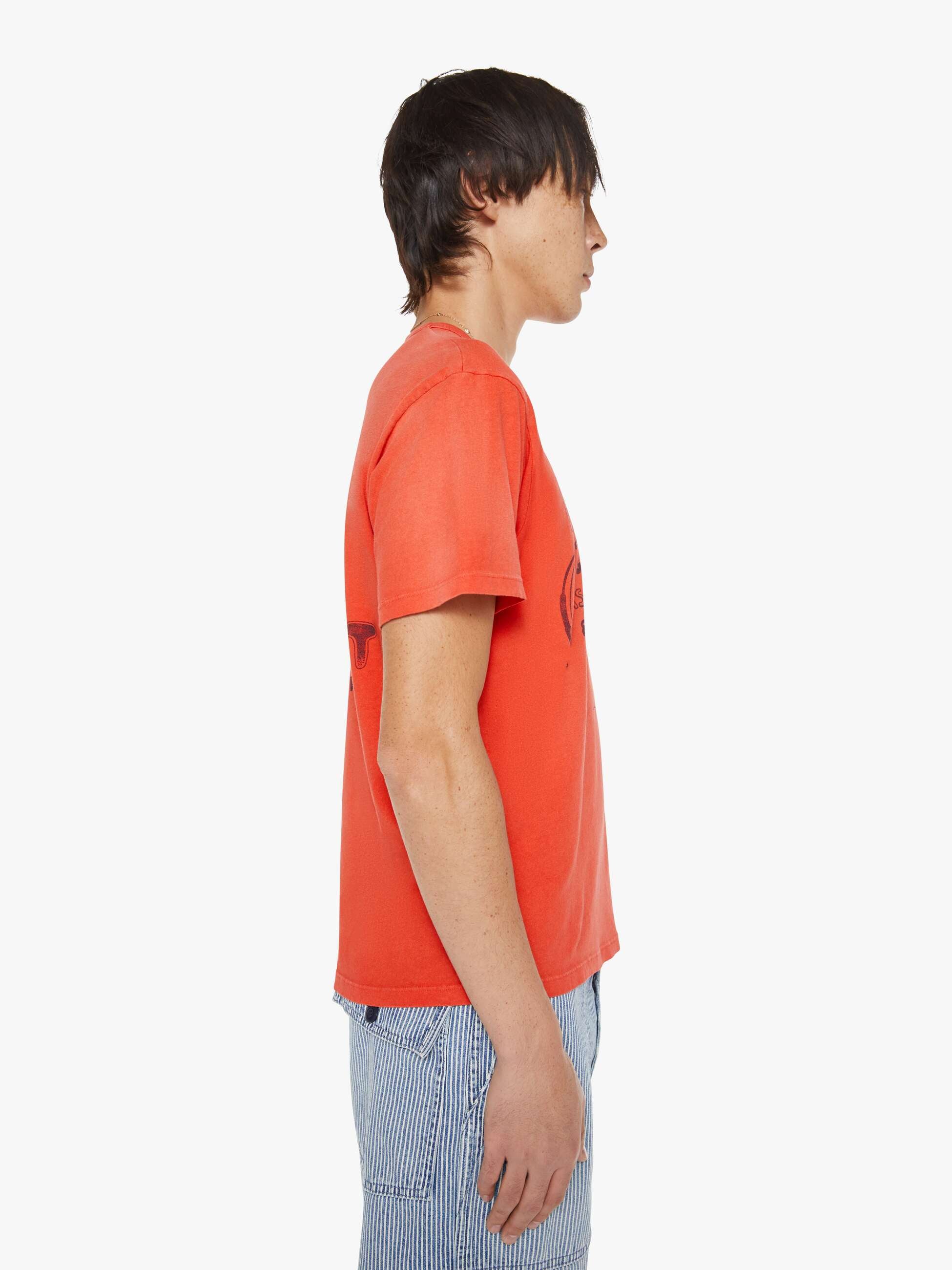 Mother The Lowdown Reel Sports T-Shirt Rot Baumwolle
