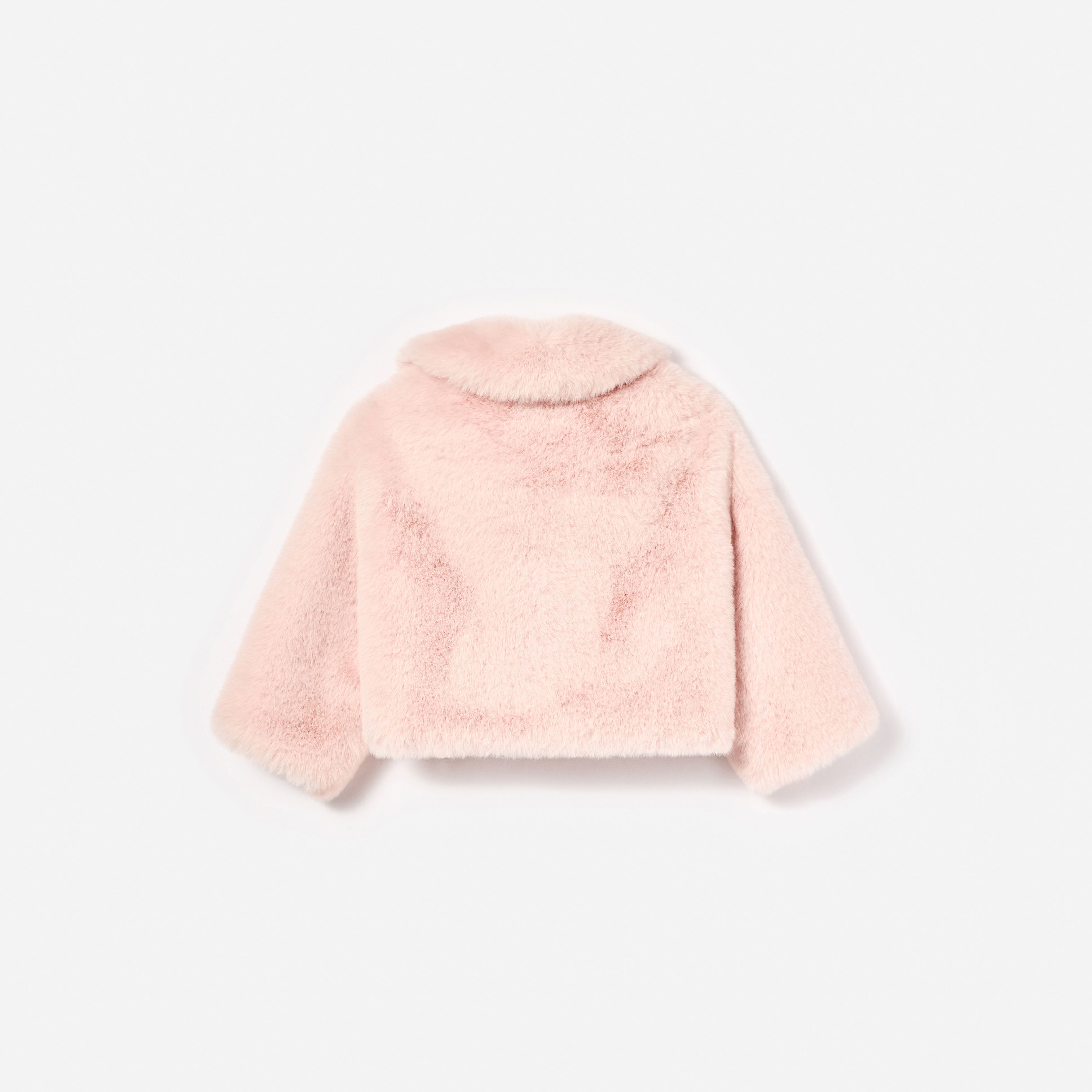 Self Portrait Faux Fur Jacke rosa Kunstfell Kinder