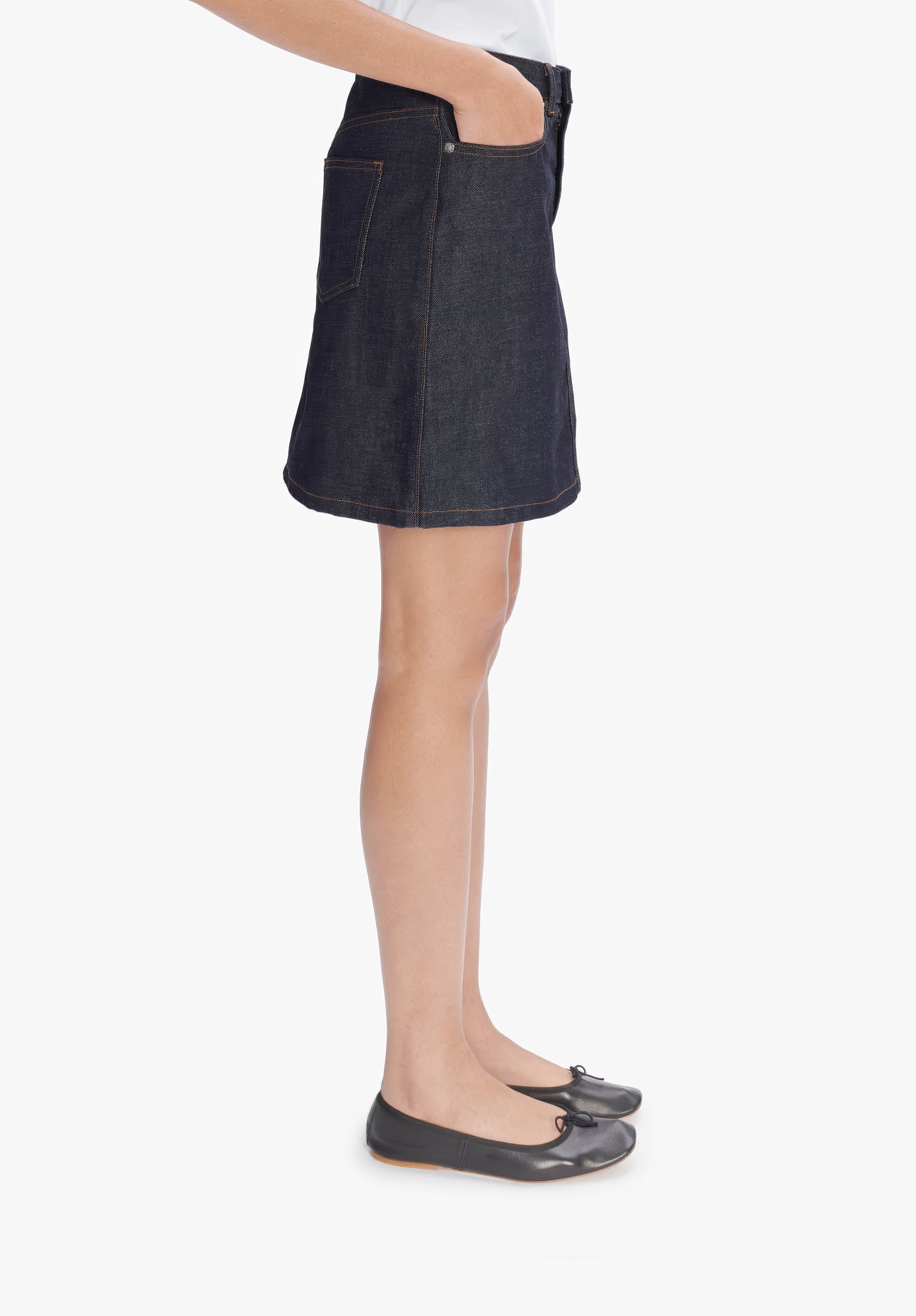 A.P.C. Standard Rock Denim hoch tailliert kurz