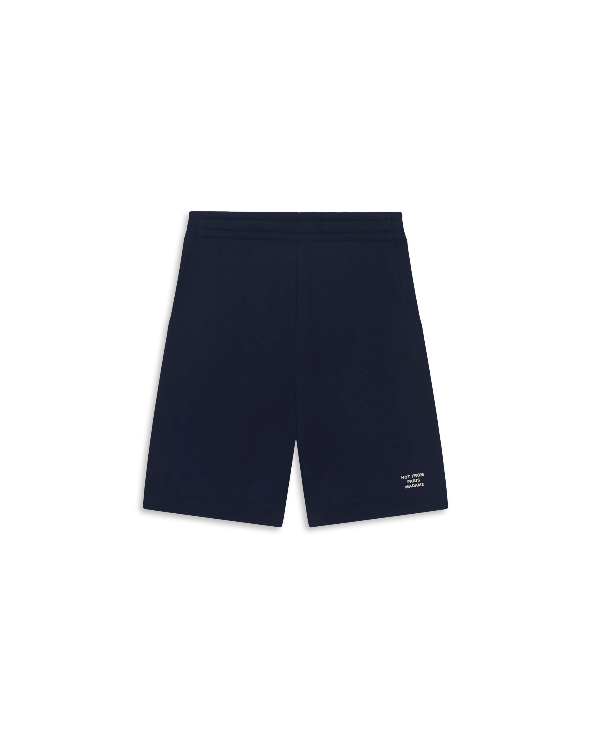 Drôle De Monsieur Slogan Fleece Short Shorts navy Baumwolle