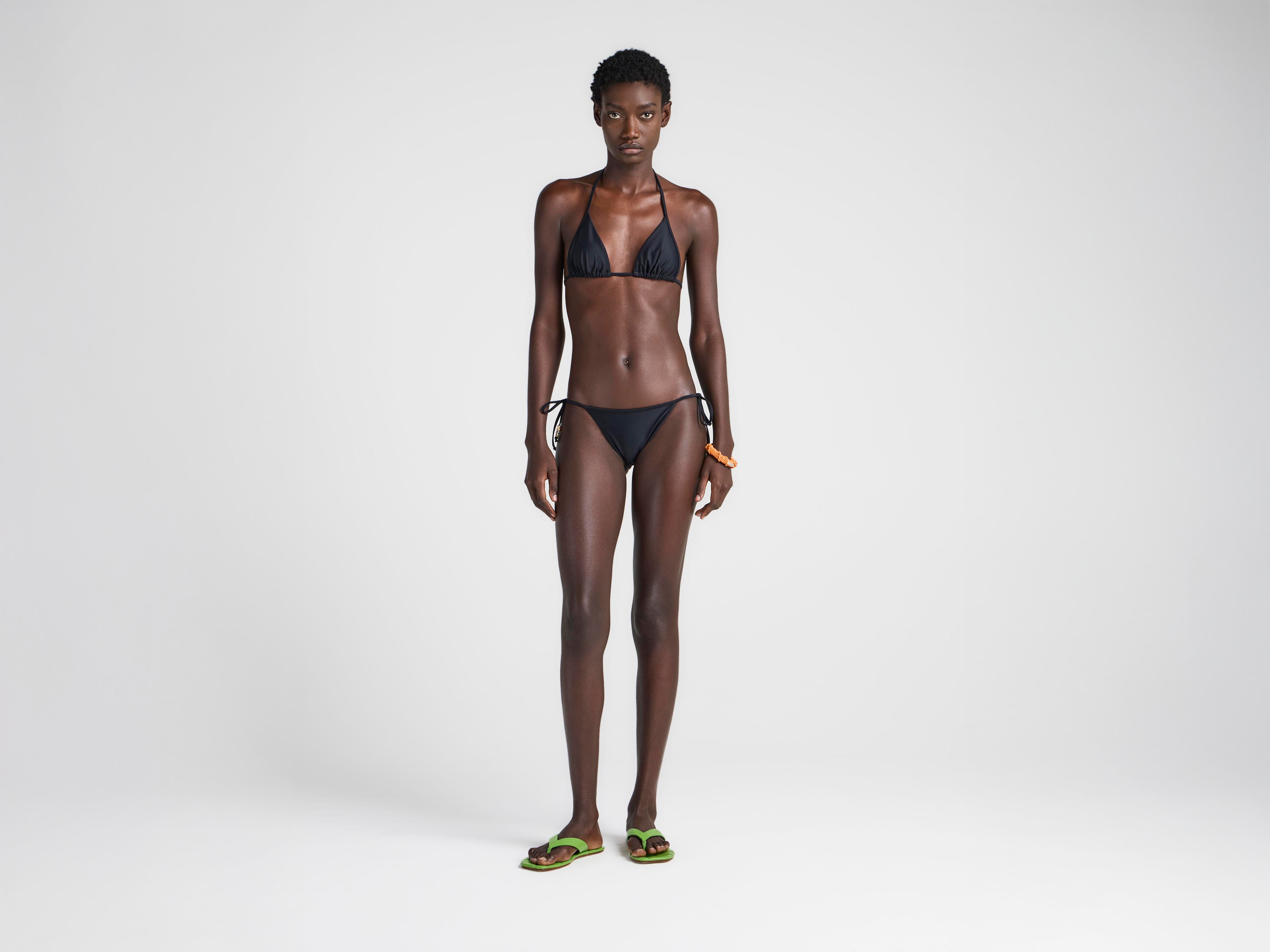 J.W.Anderson Swim Bikini-Oberteil Schwarz Orange Triangel