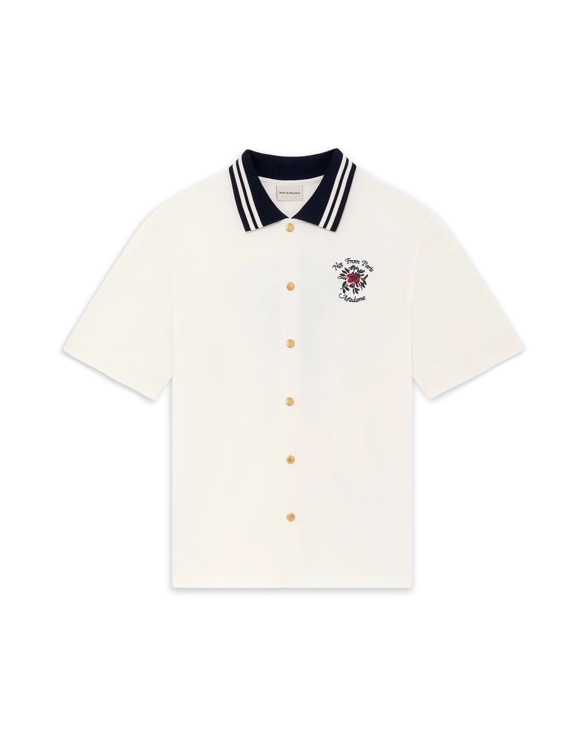 Drôle De Monsieur Slogan Rose Hemd Off White Piqué