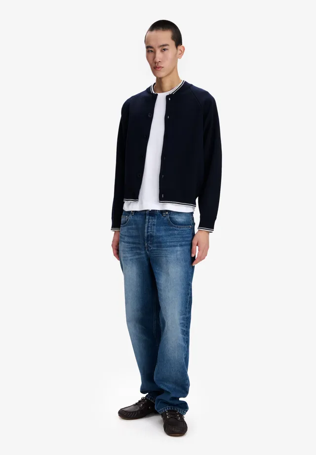 A.P.C. Jacke Kurz Marineblau Paspelierung Knöpfe Gr. M