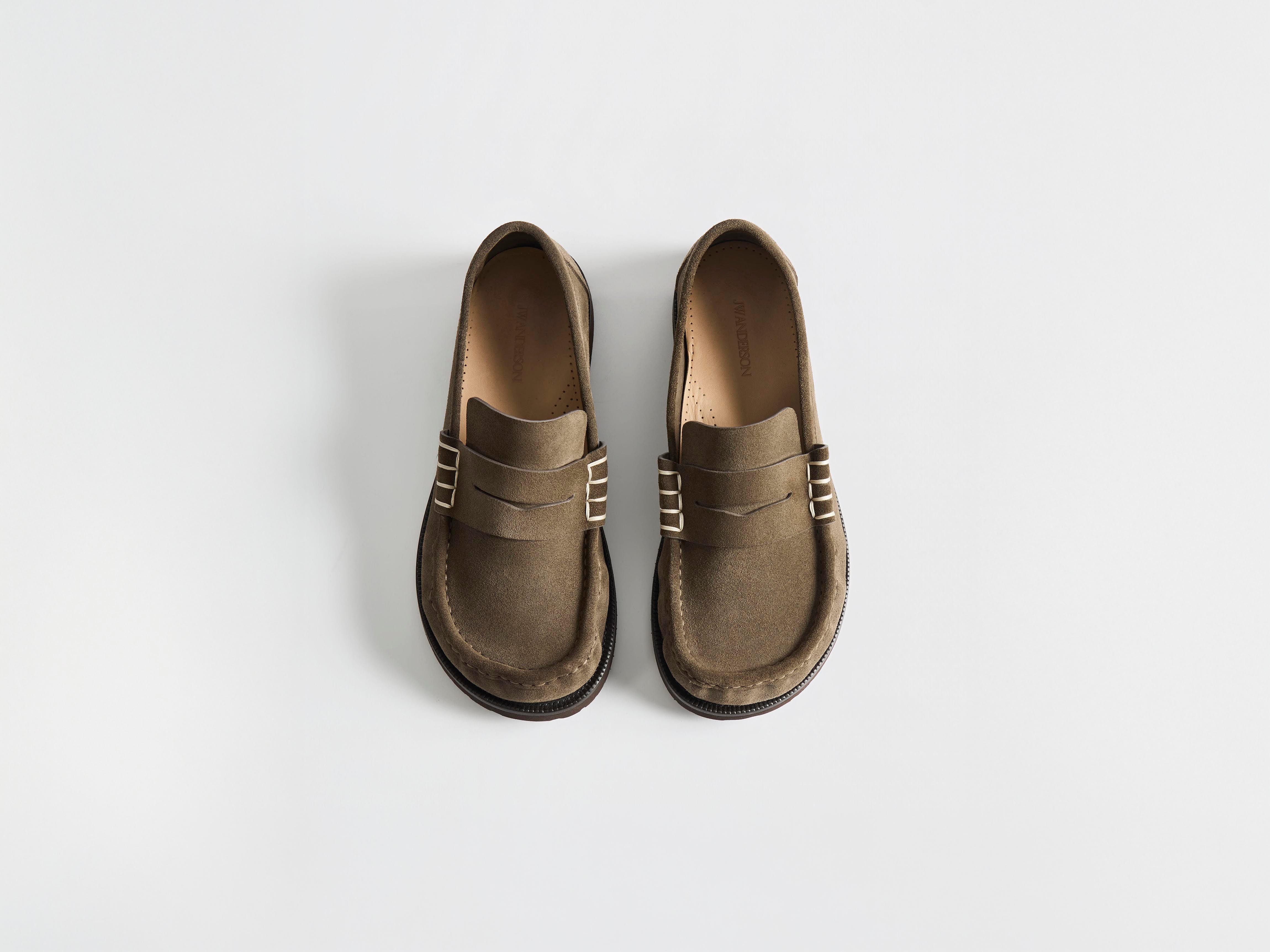 J.W.Anderson Loafer Moccasins Herren Halbschuhe Dunkel Taupe
