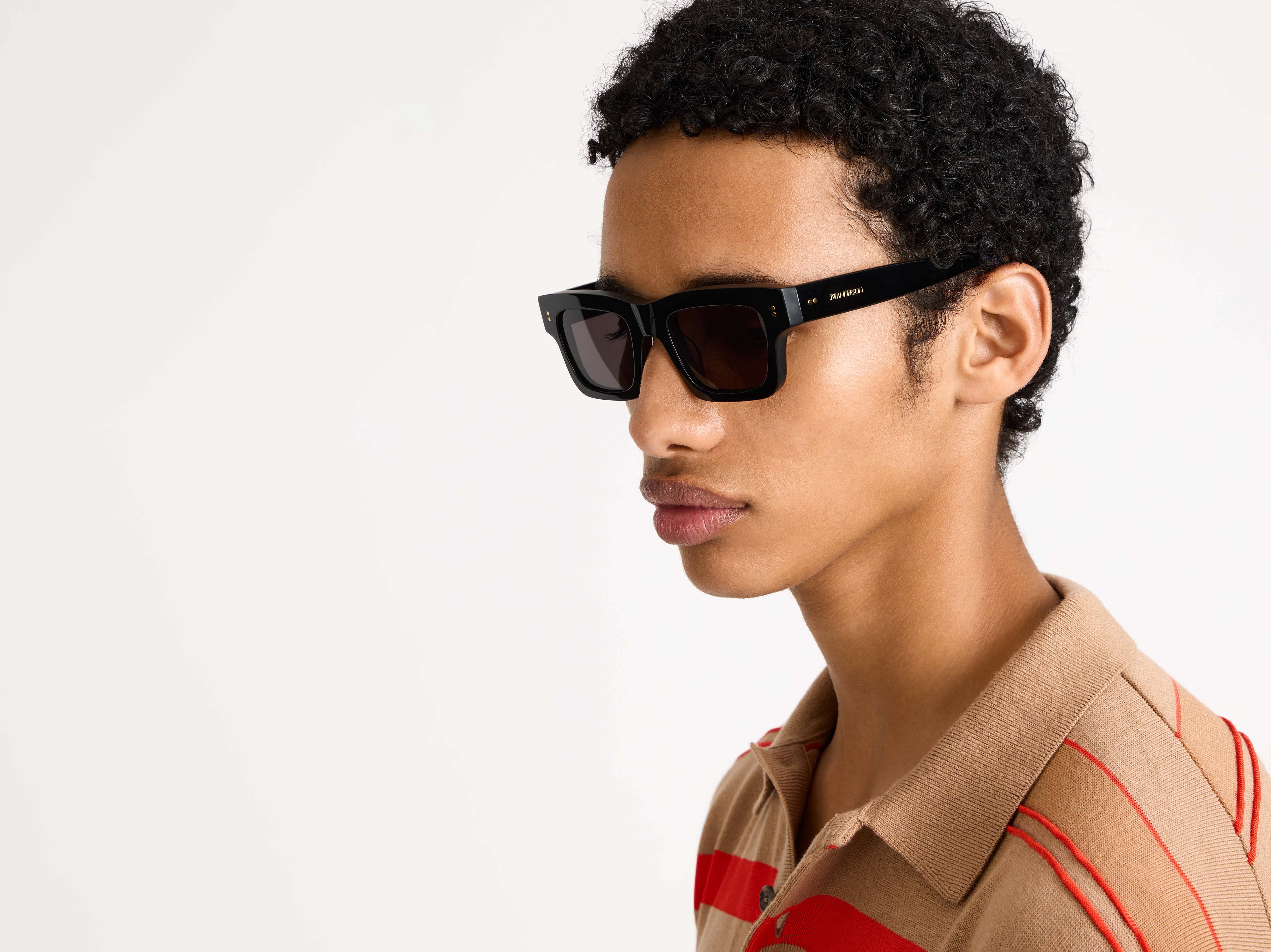 J.W.Anderson JWA02 Sonnenbrille Unisex Schwarz Rechteckig