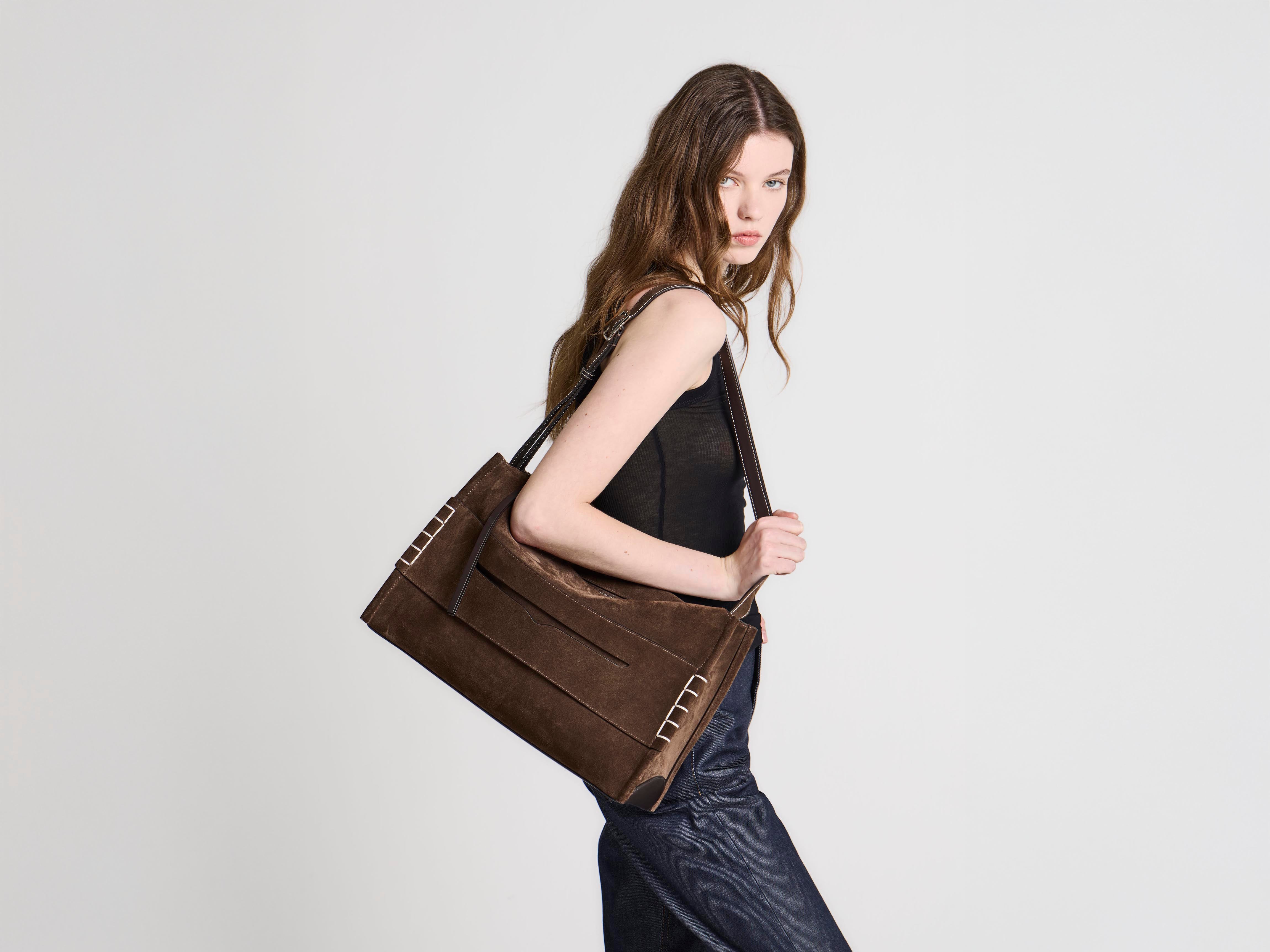 J.W.Anderson Bags Messenger Loafer Bag Tasche Braun Suede
