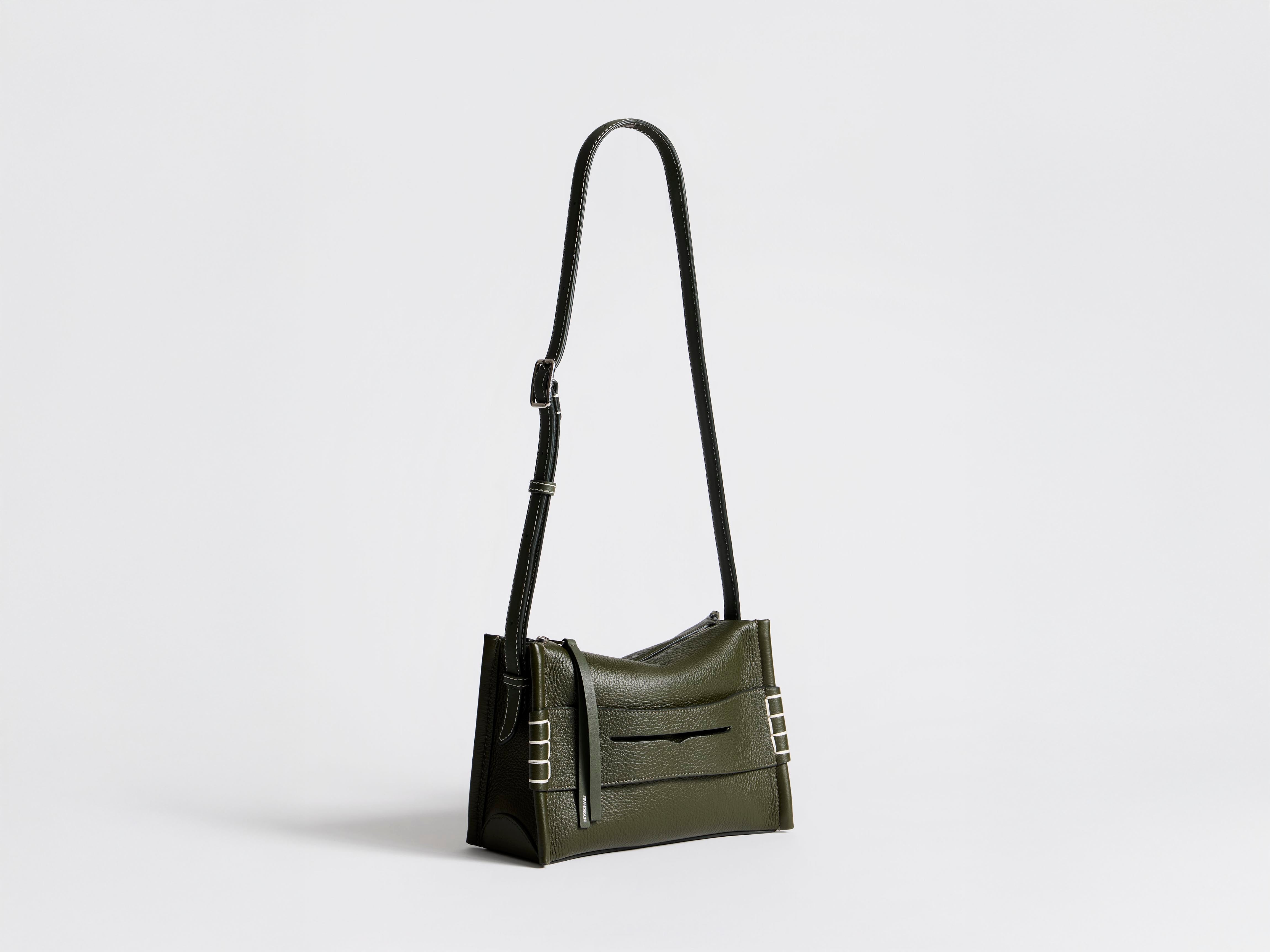 J.W.Anderson Loafer Messenger Tasche Khaki Kalbsleder Small