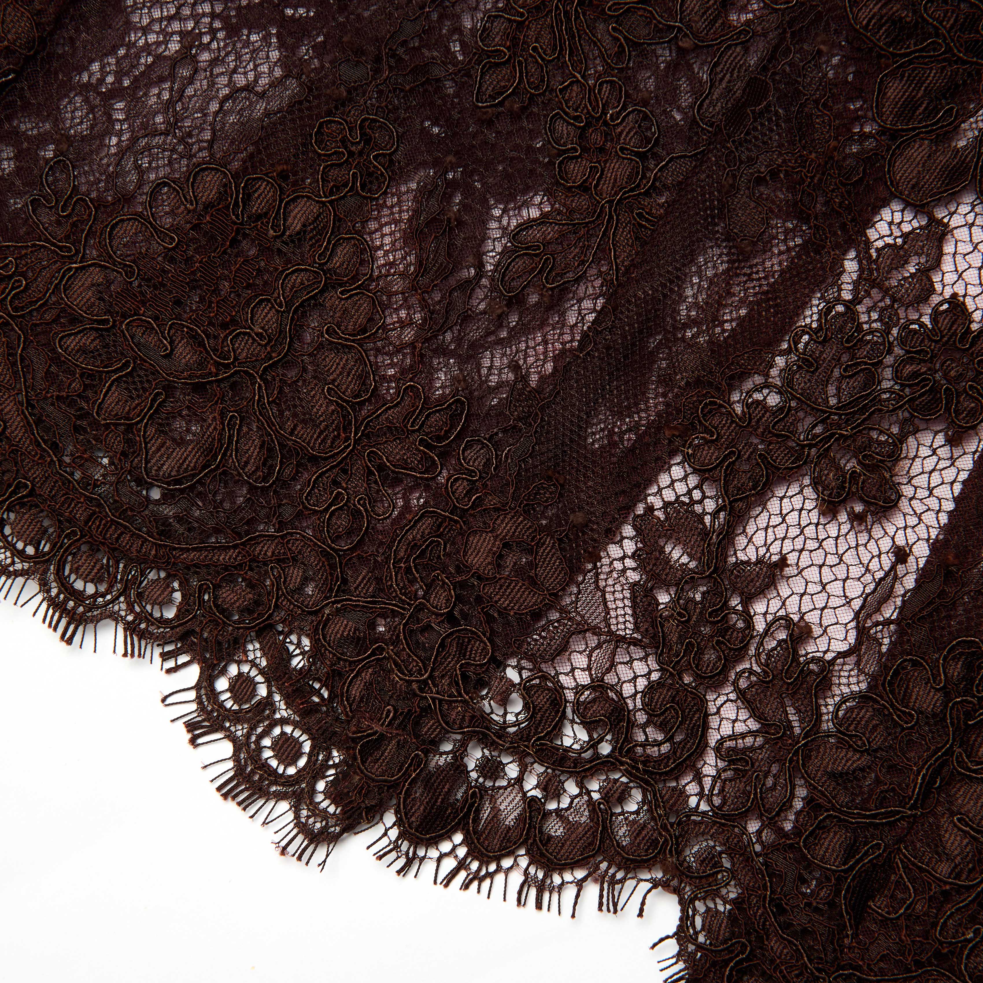 Self Portrait Brown Floral Spitzen-Midikleid UK 8