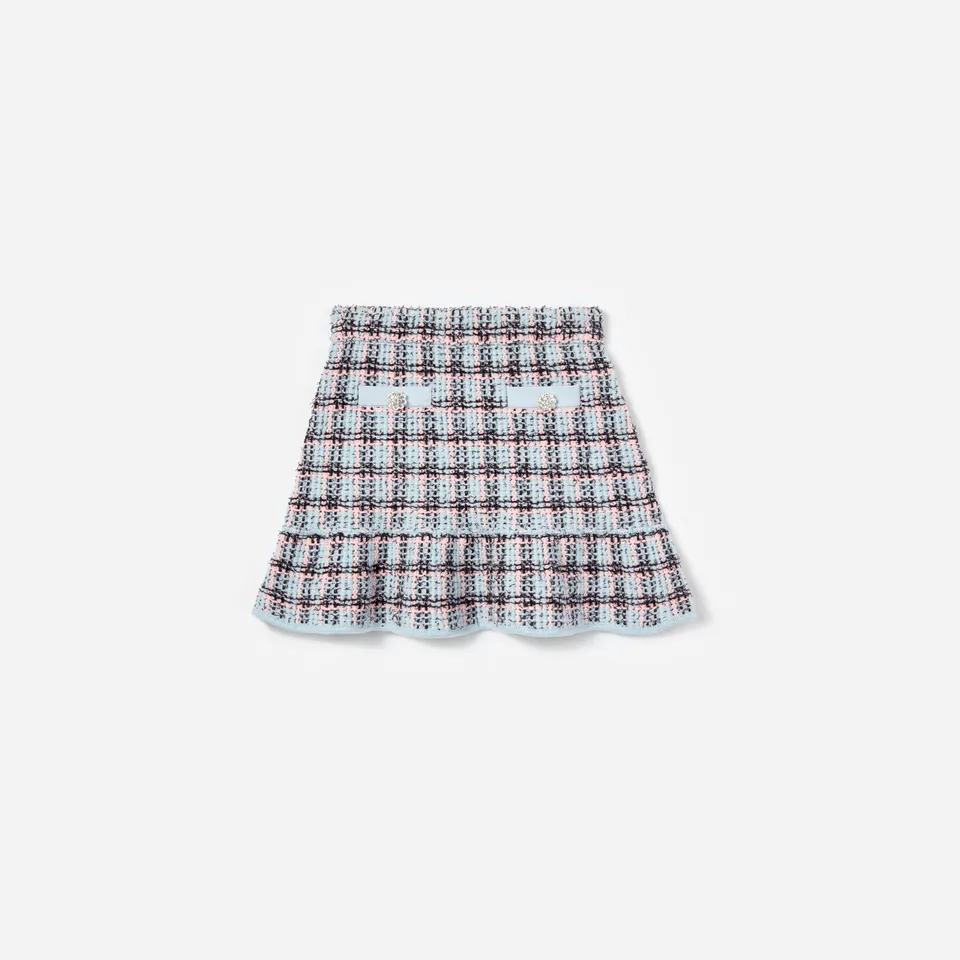 Self Portrait Bottoms Textured Stripe Knit Skirt Strickrock 5/6