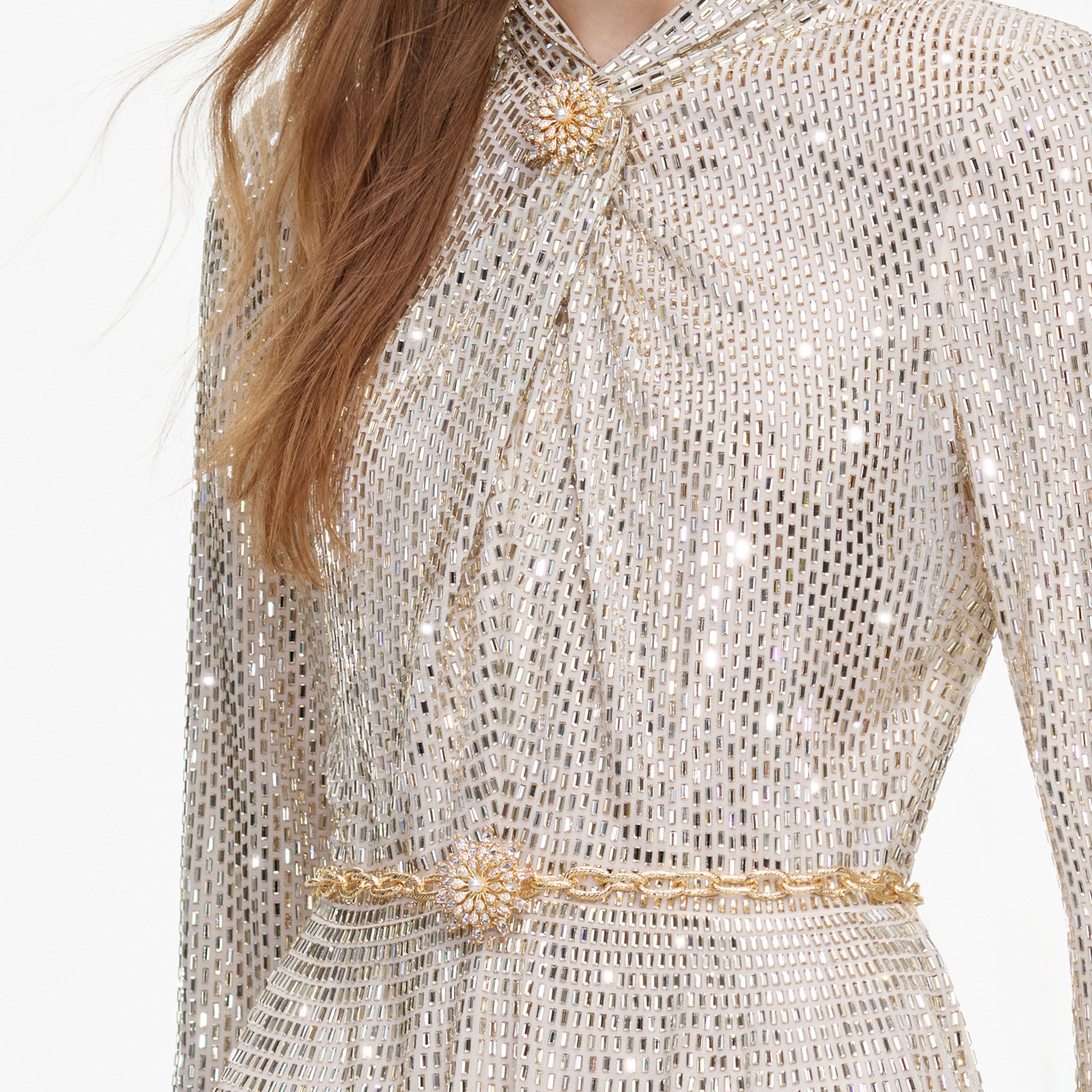 Self Portrait Dresses Champagne Ombre Rhinestone Maxi Kleid Ombre Strass