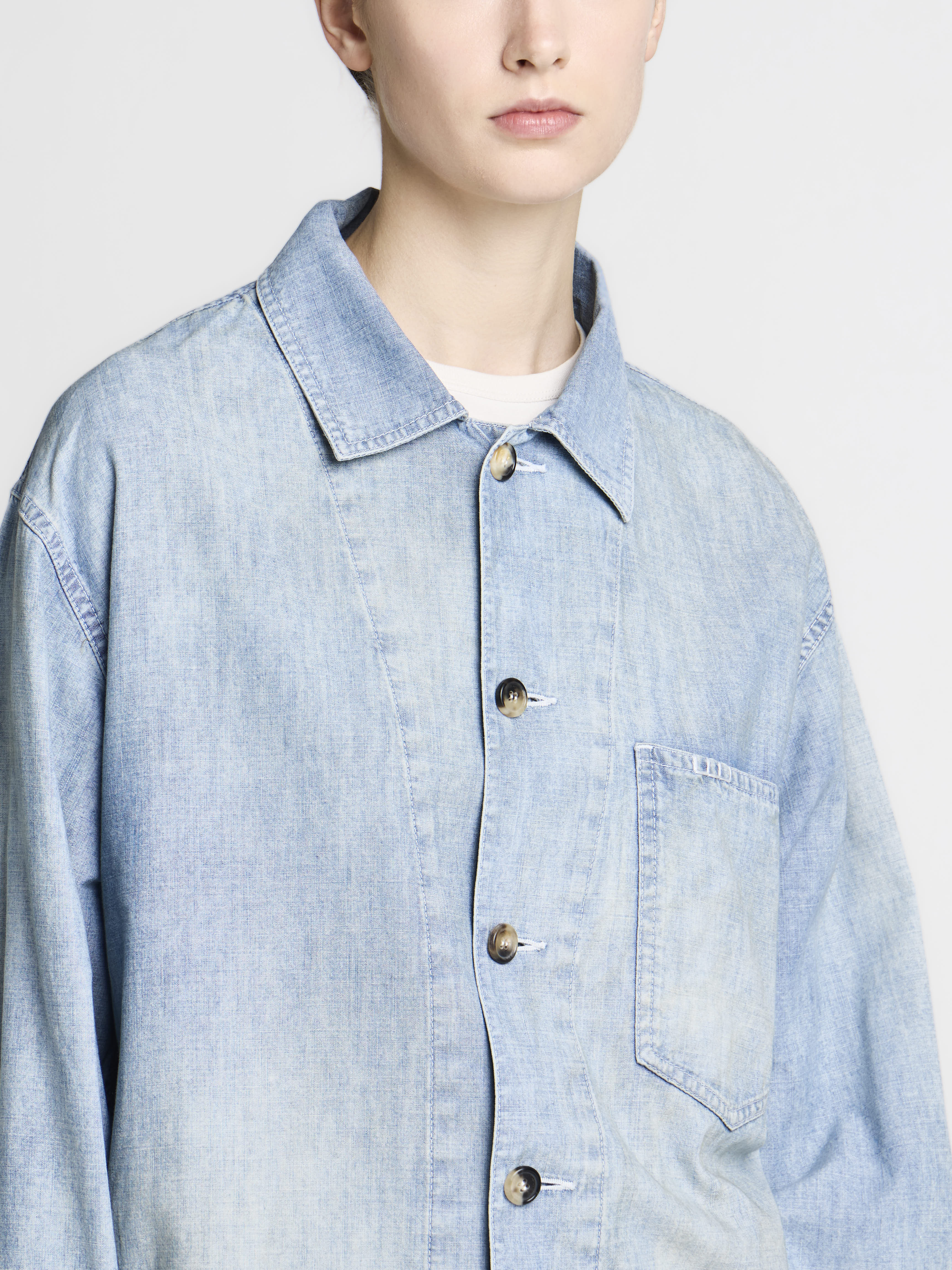 J.W.Anderson Slant Pocket Hemd Hellblau Damen