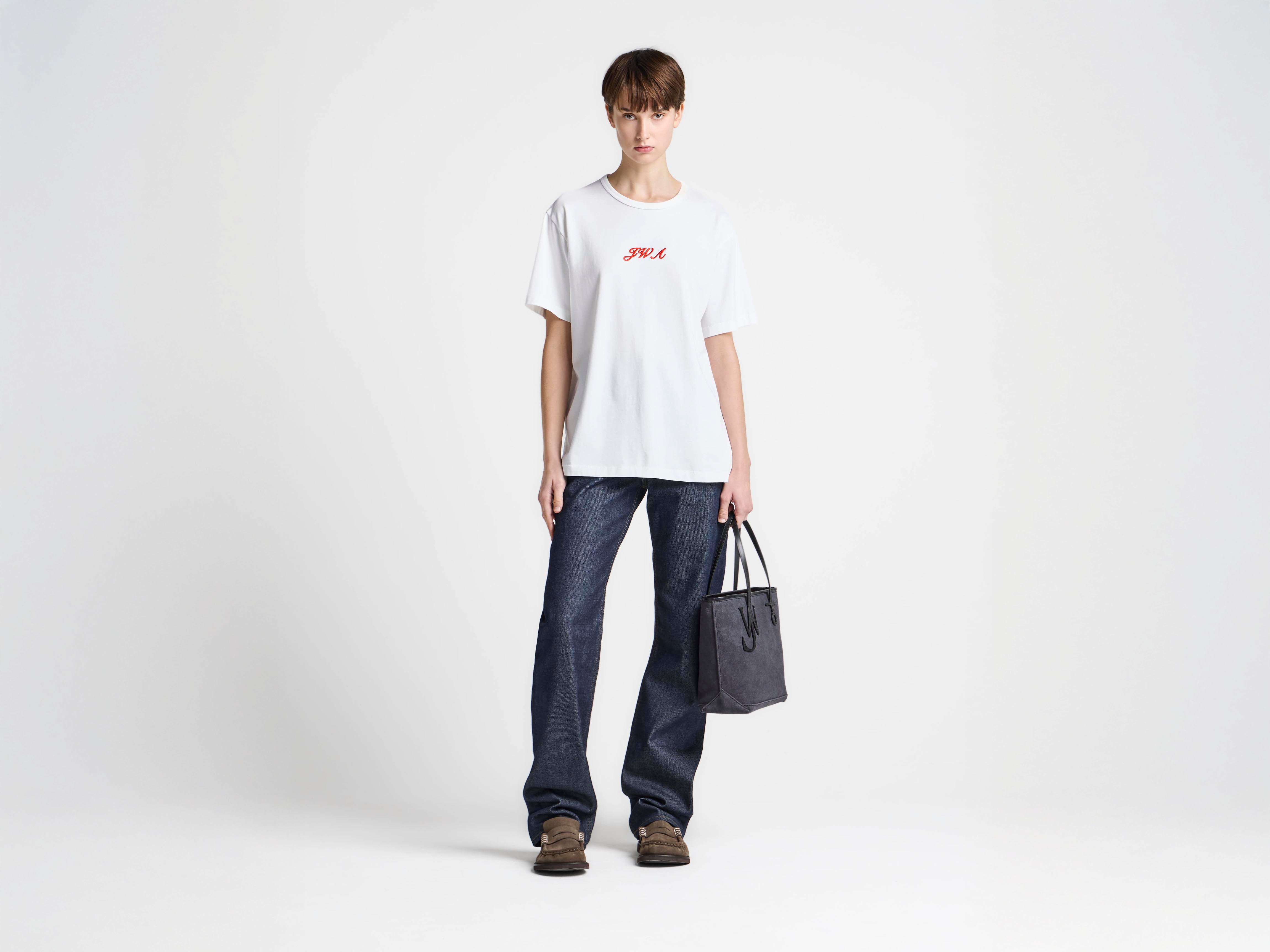 J.W.Anderson Large Anchor Canvas Tote Tasche Navy O/S Leder