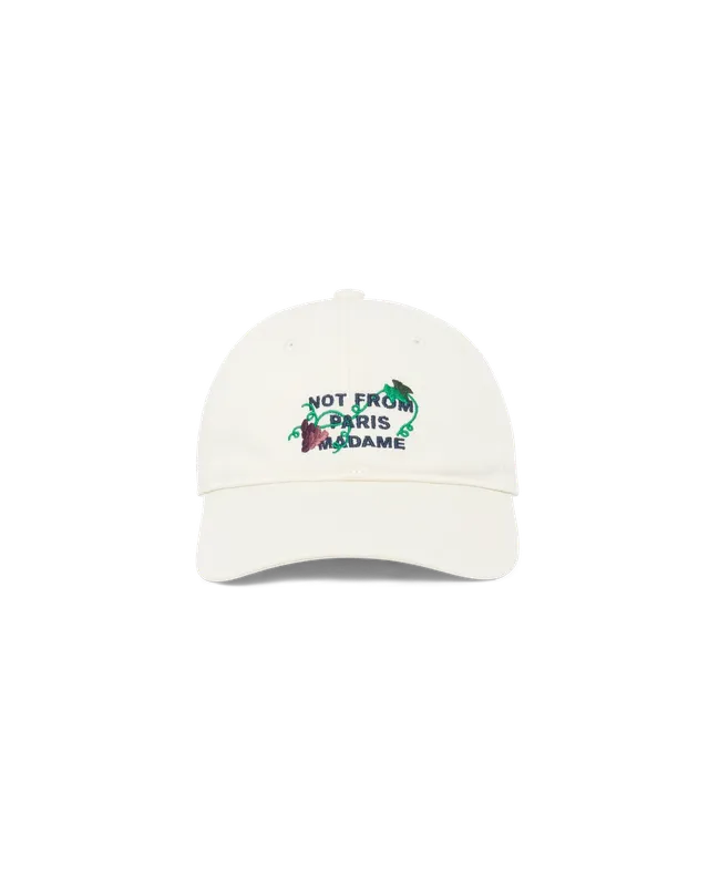 Drôle De Monsieur Vine Slogan Cap off-white Baumwolle