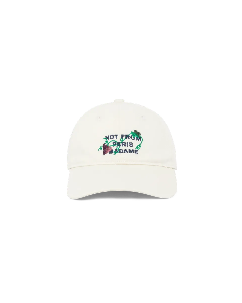 Drôle De Monsieur Vine Slogan Cap off-white Baumwolle