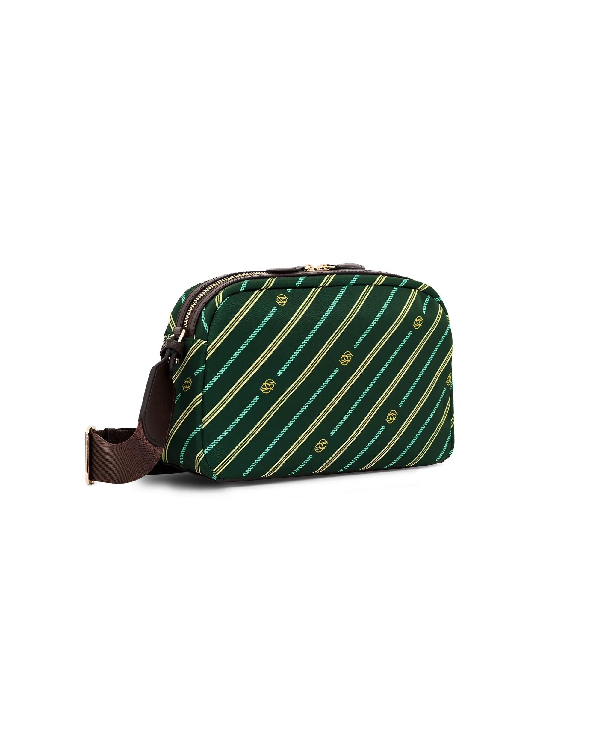 Drôle De Monsieur Monogram Crossbody Tasche Grün