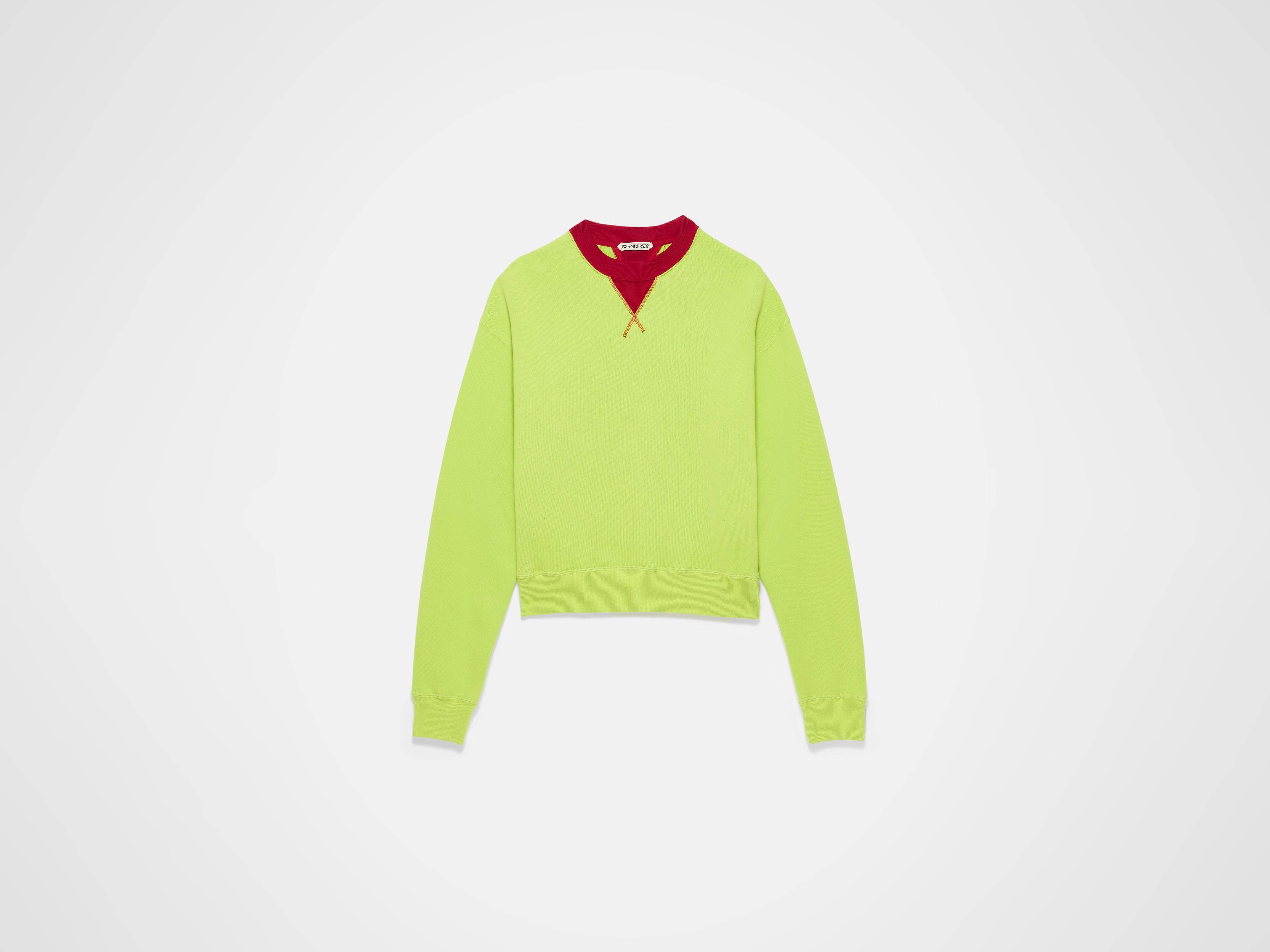 J.W.Anderson Hoodies Sweatshirt Lime Rot Jersey Herren