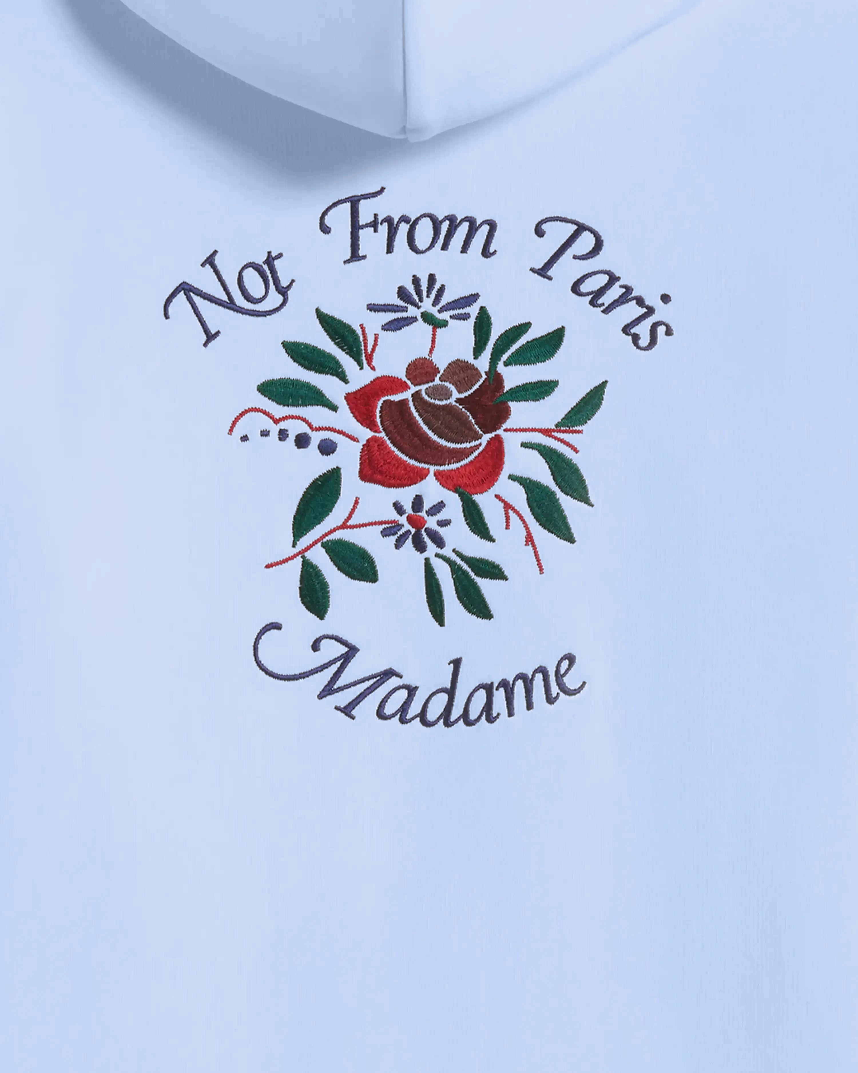 Drôle De Monsieur Slogan Rose Hoodie hellblau Baumwolle