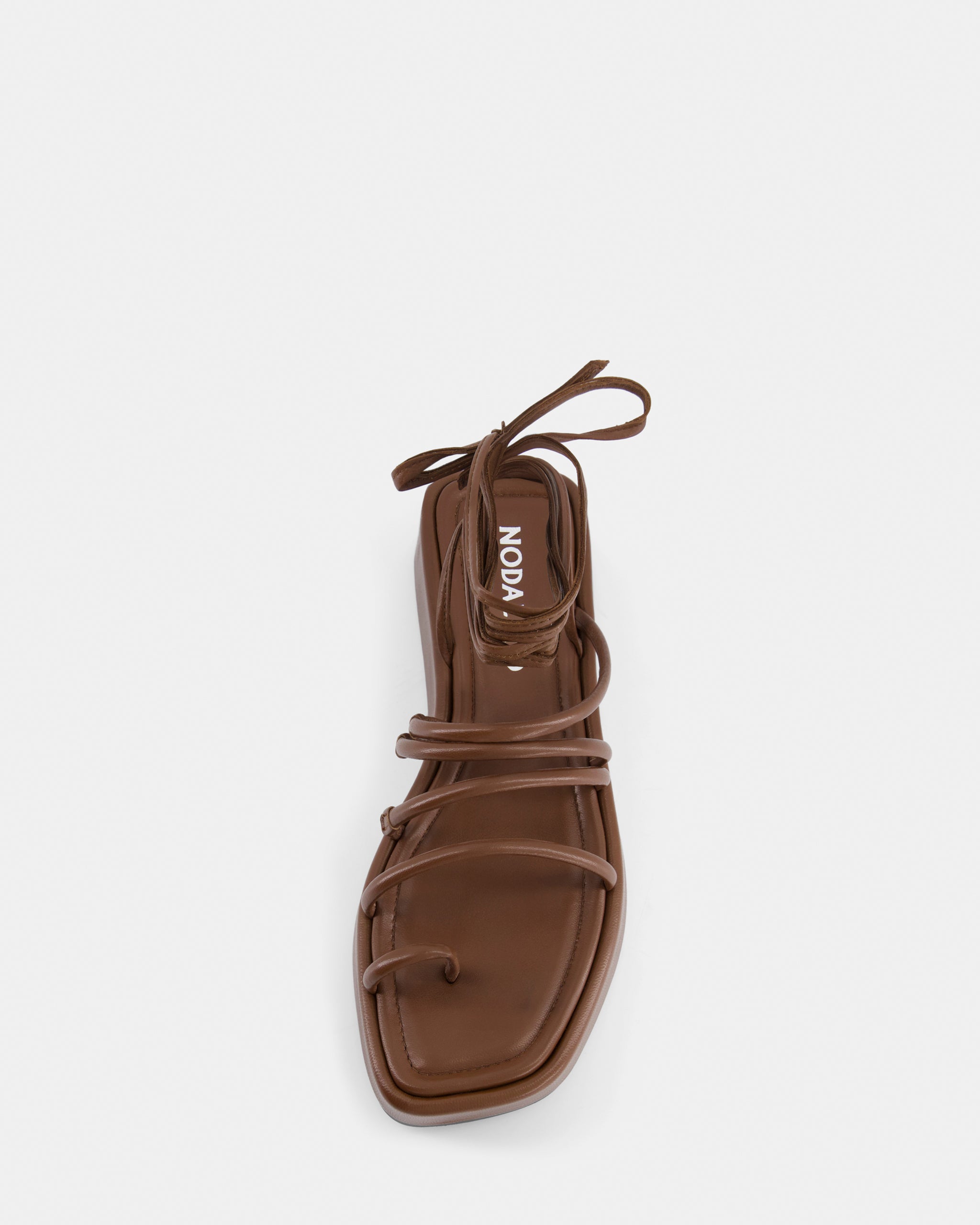 Nodaleto Bulla Gaia Sandale Tan Nappa Plateau 50 mm