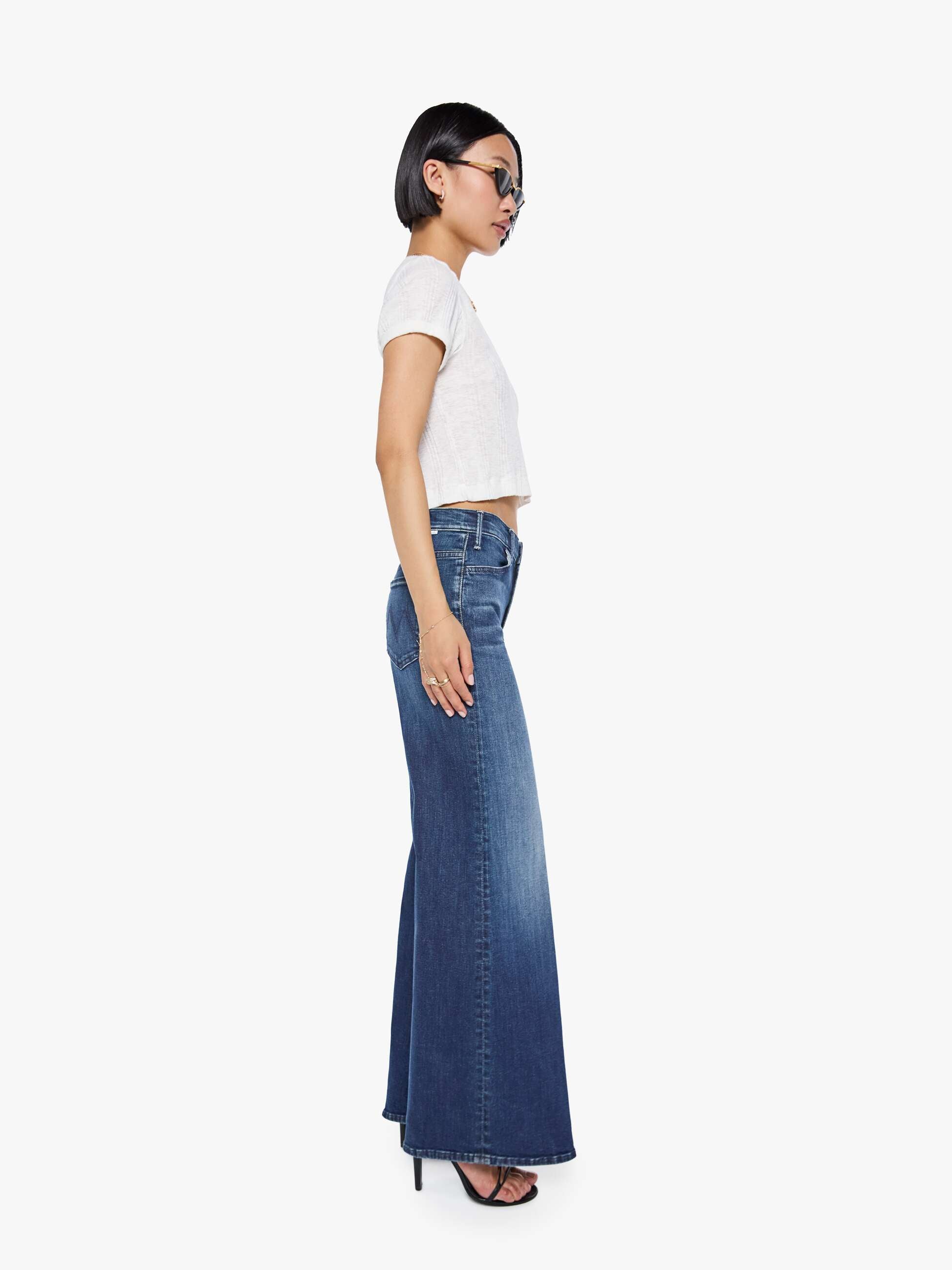 MOTHER Denim The Lil Hustler Roller Skimp Jeans Heirloom Wide Leg