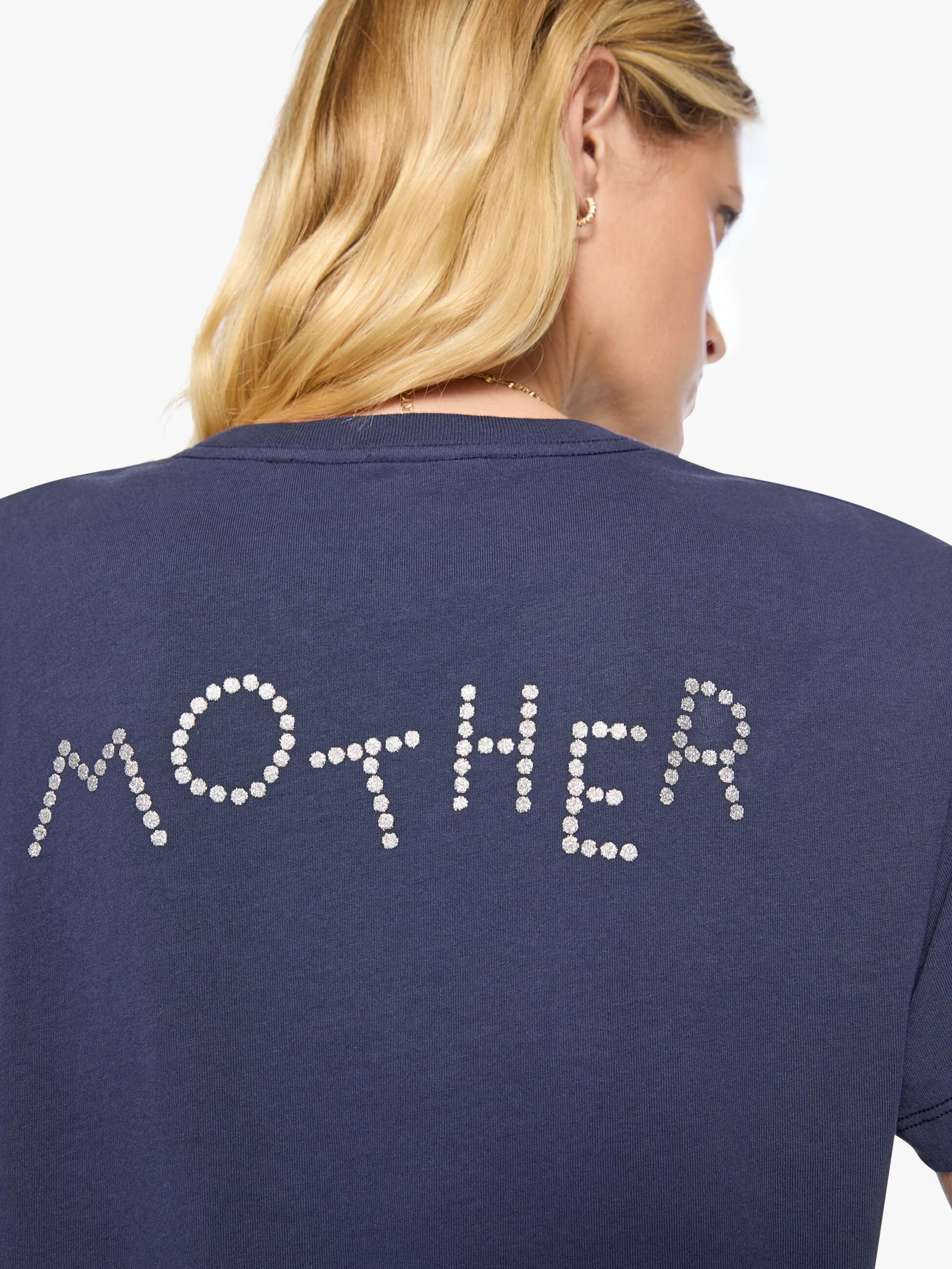 Mother The Rowdy T-Shirt Moonbeam Saloon Navy Oversize