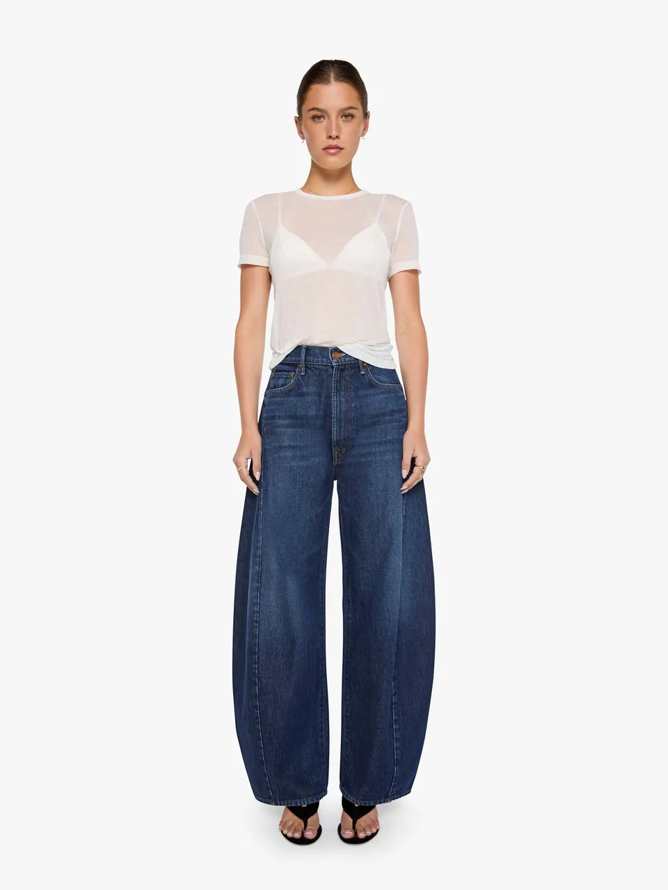 Mother Snacks Spoonful Wide Leg Jeans Fresh Squeezed
