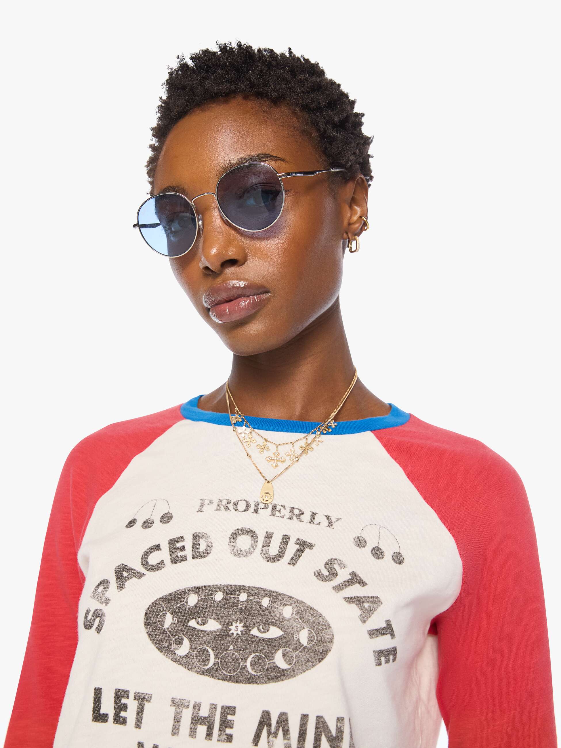 Mother Tees The Vintage Sporty Concert T-Shirt Spaced Out Baumwolle
