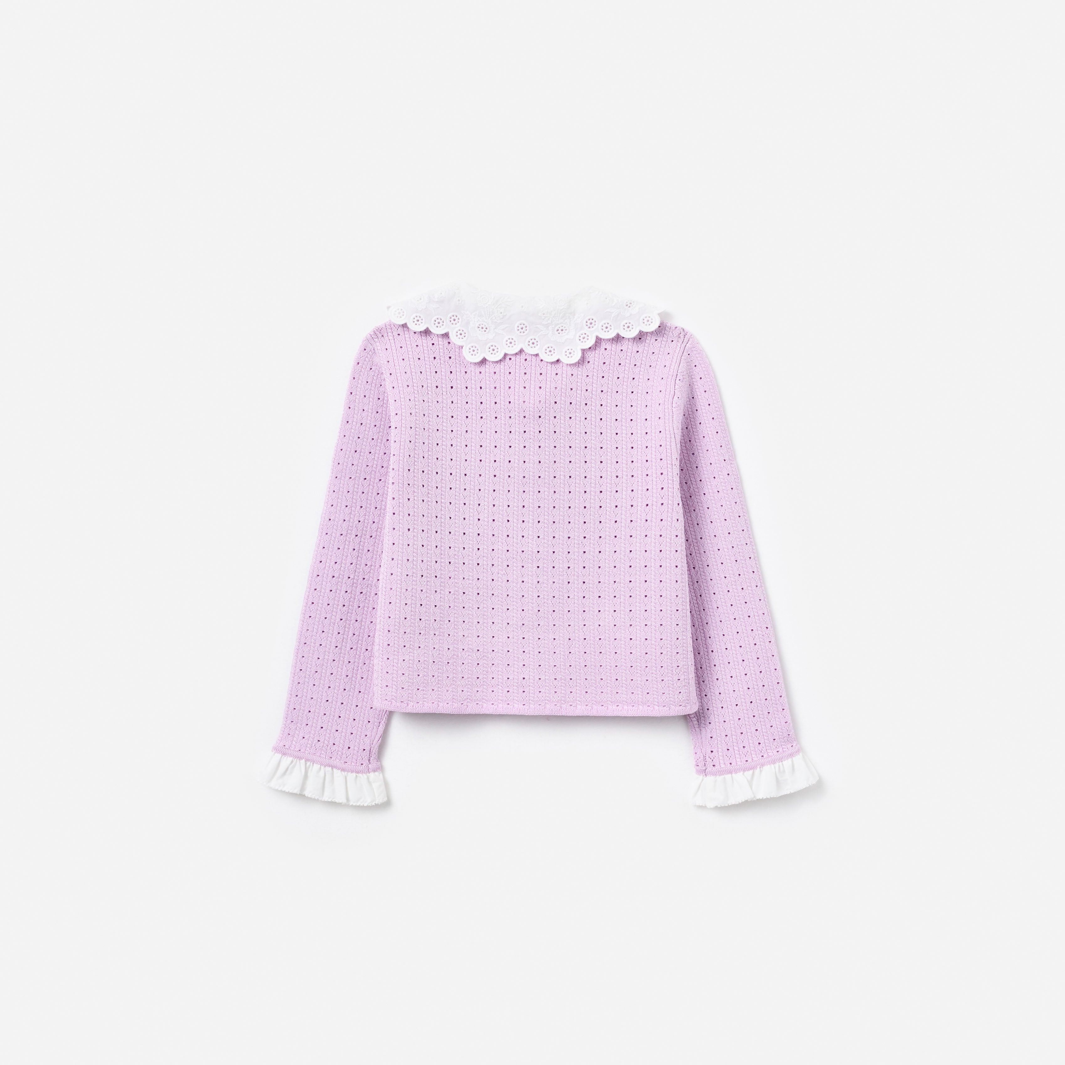 Self Portrait Pink Pointelle Cardigan Strickjacke Rosa 7/8
