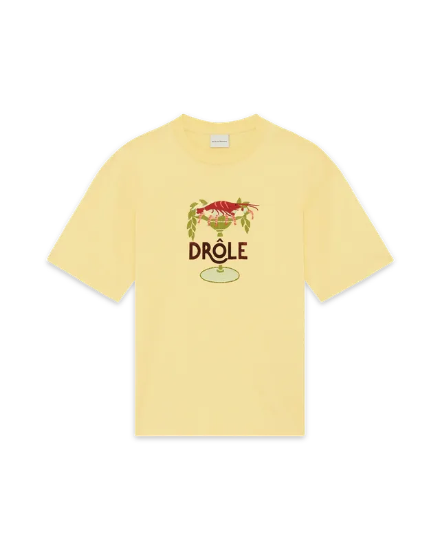 Drôle De Monsieur T-Shirt Lobster Cup T-Shirt hellgelb Baumwolle