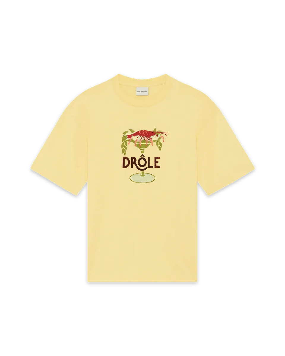 Drôle De Monsieur T-Shirt Lobster Cup T-Shirt hellgelb Baumwolle