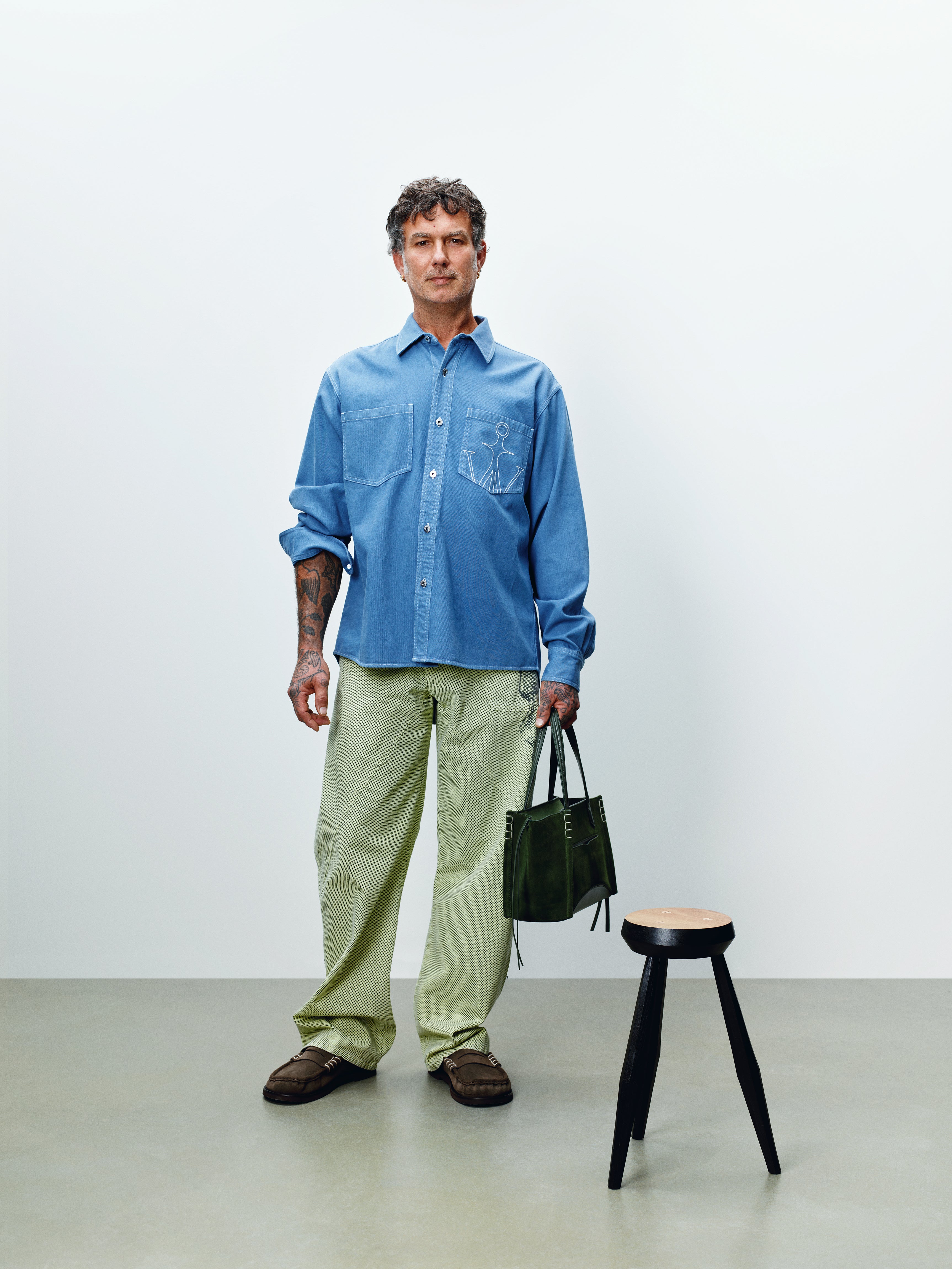 J.W.Anderson Oversized Shirt Hemd French Blue Baumwolle