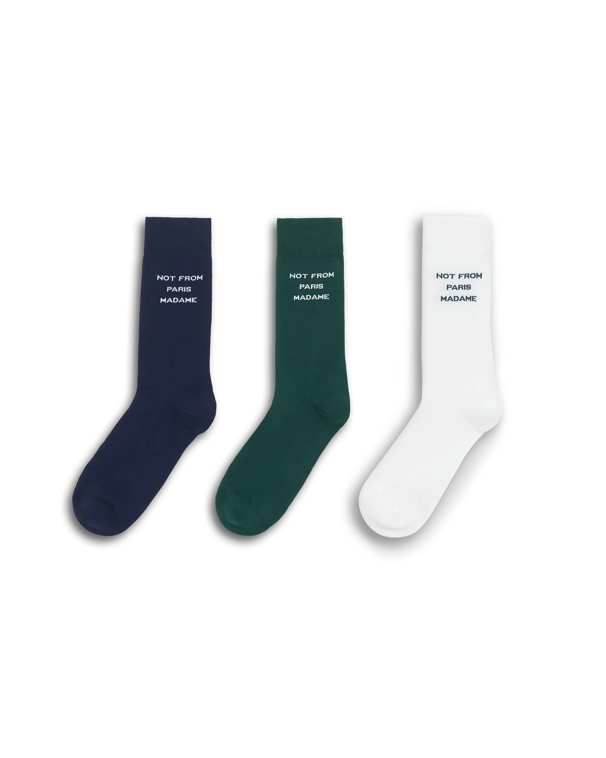 Drôle De Monsieur Pack Chaussettes Slogan Socken 3er Navy
