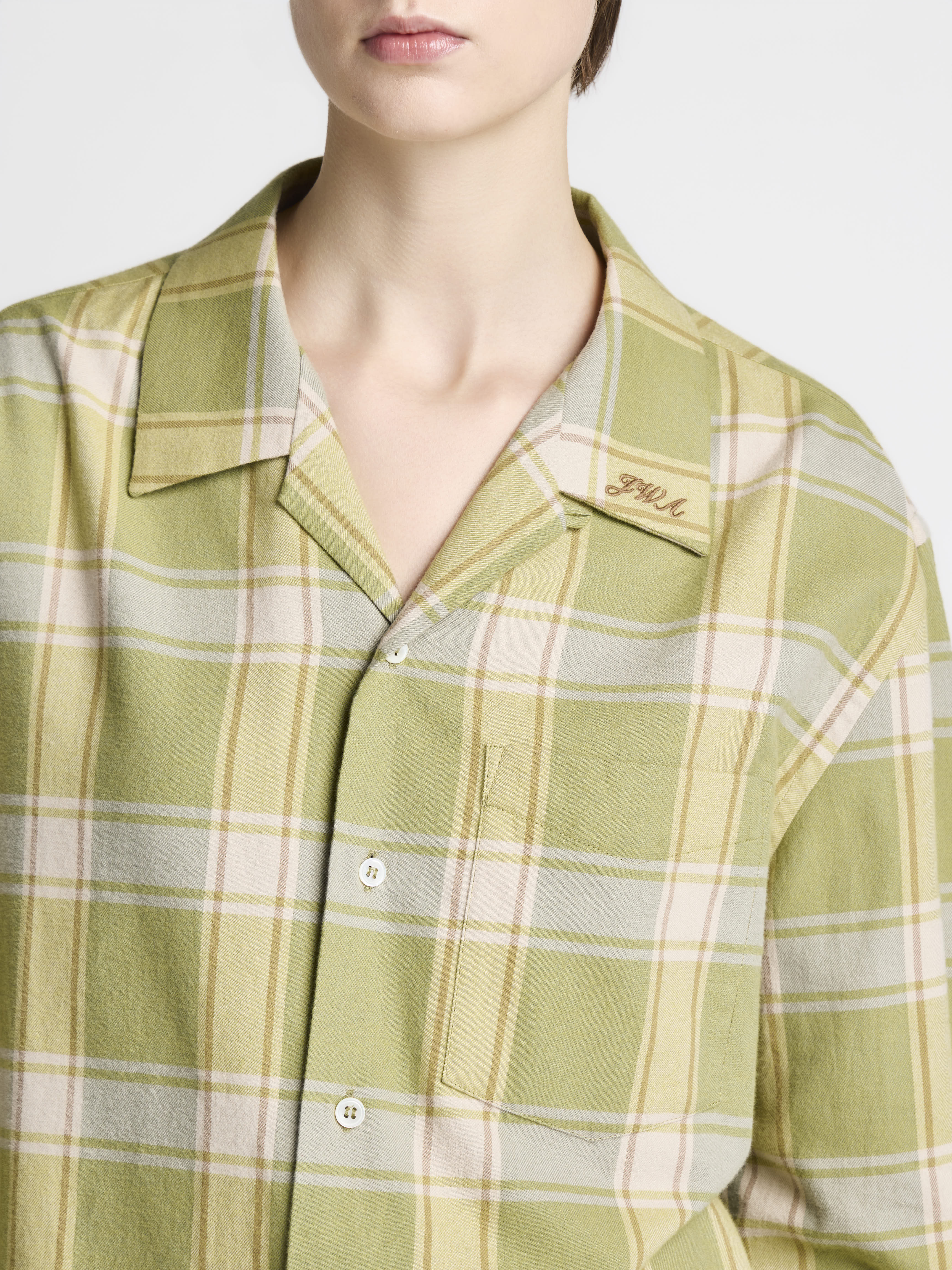 J.W.Anderson Shirts Check Shirt Hemd Apple Green Flanell