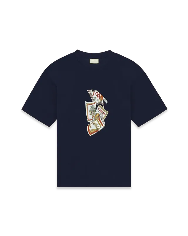 Drôle De Monsieur Rhum Labels T-Shirt navy Baumwolle