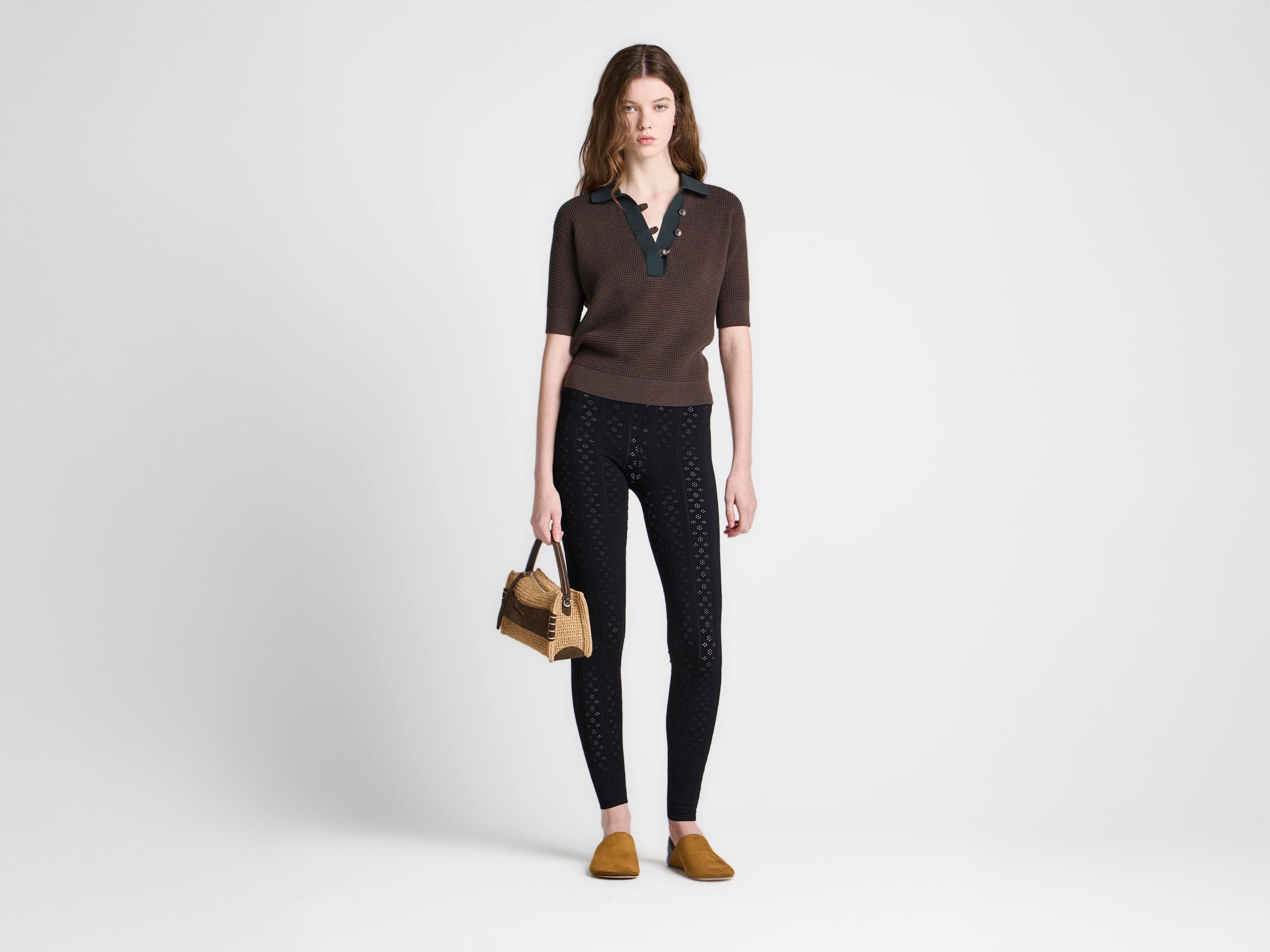 J.W.Anderson Knitted Polo Top Military Green Damen Strick
