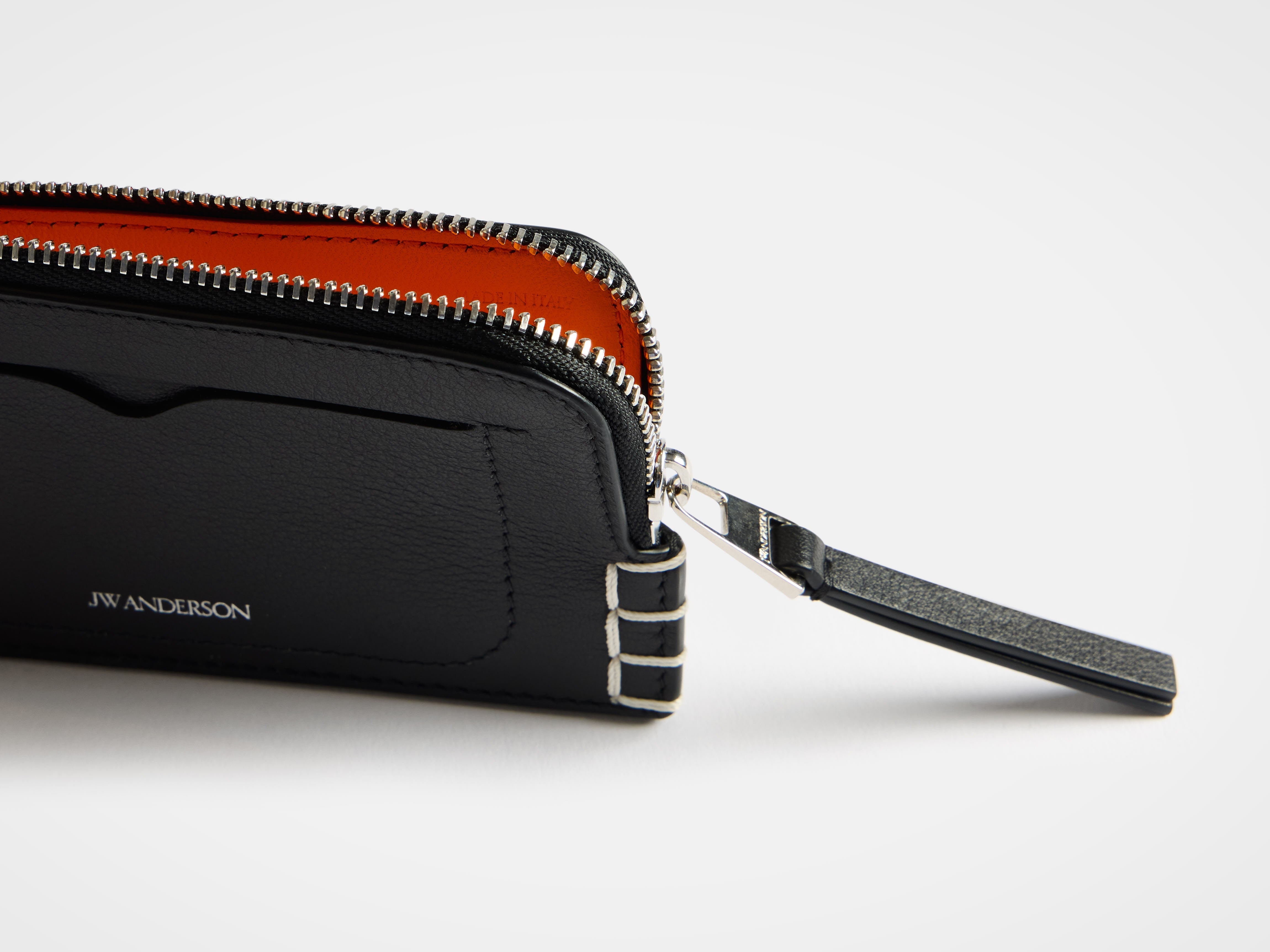 J.W.Anderson Wallets Loafer Zip Geldbörse schwarz Leder