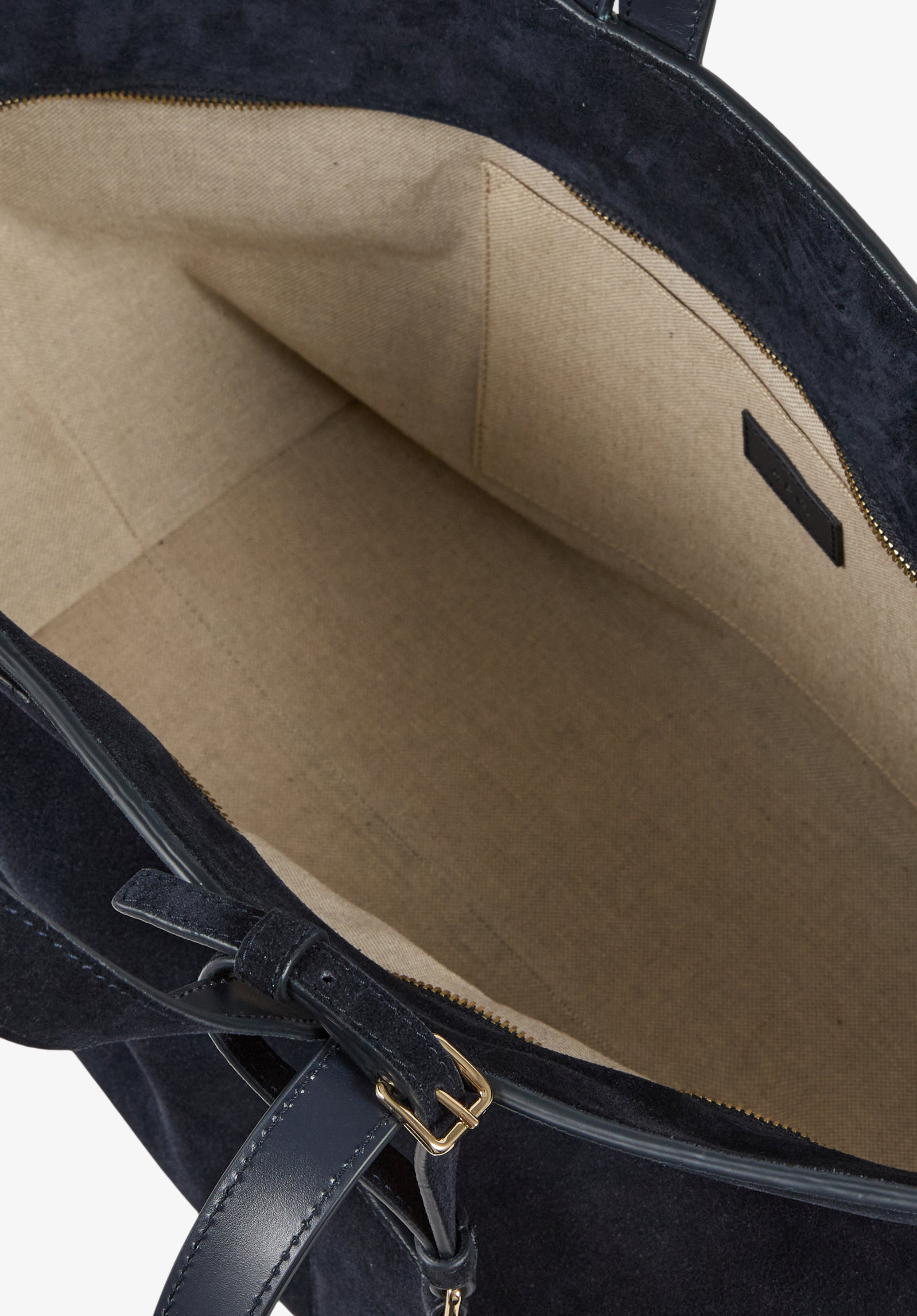 A.P.C. Drummer Tasche Wildleder Glattleder Blau TU