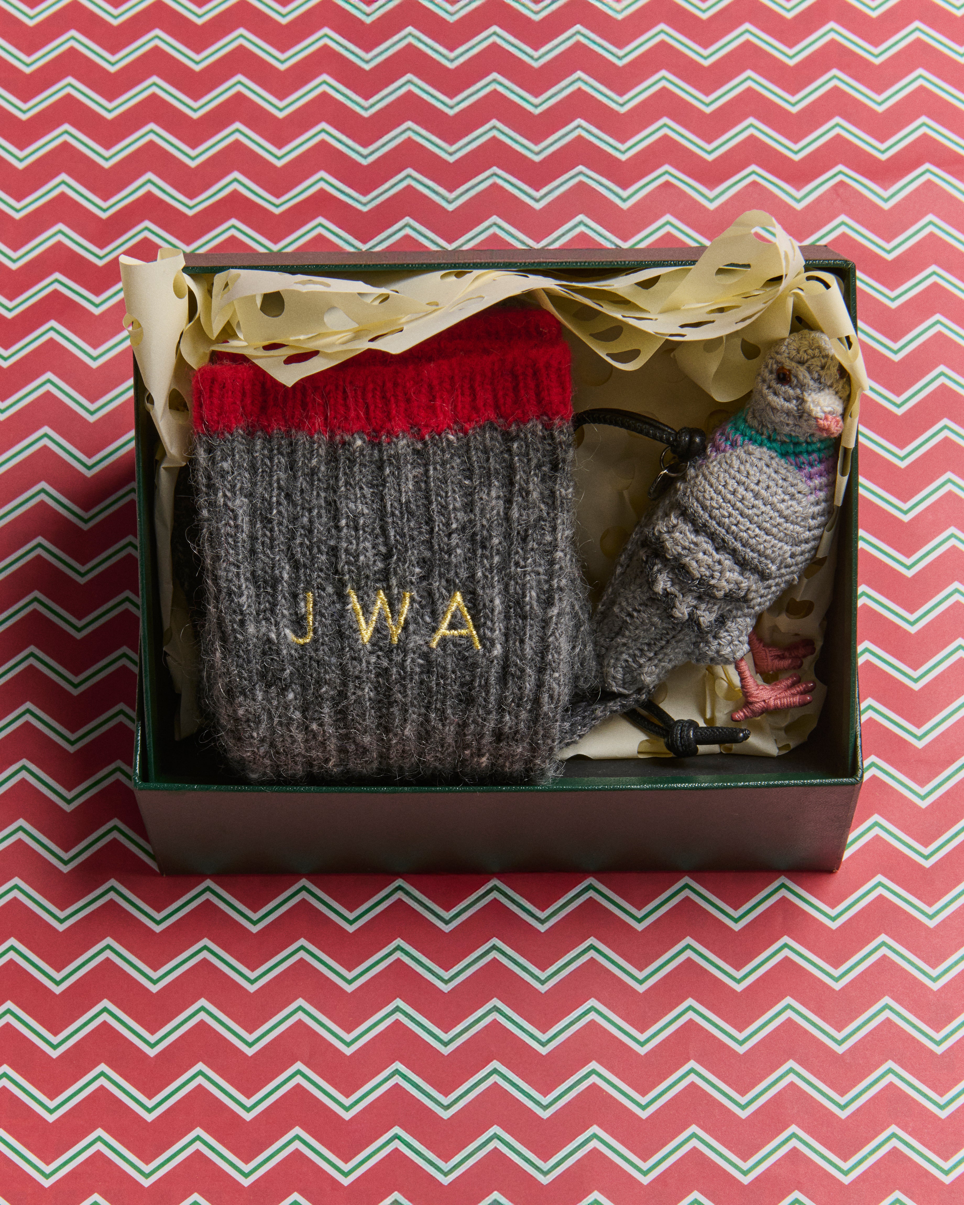 J.W.Anderson Donegal Socken Grau Melange Wolle