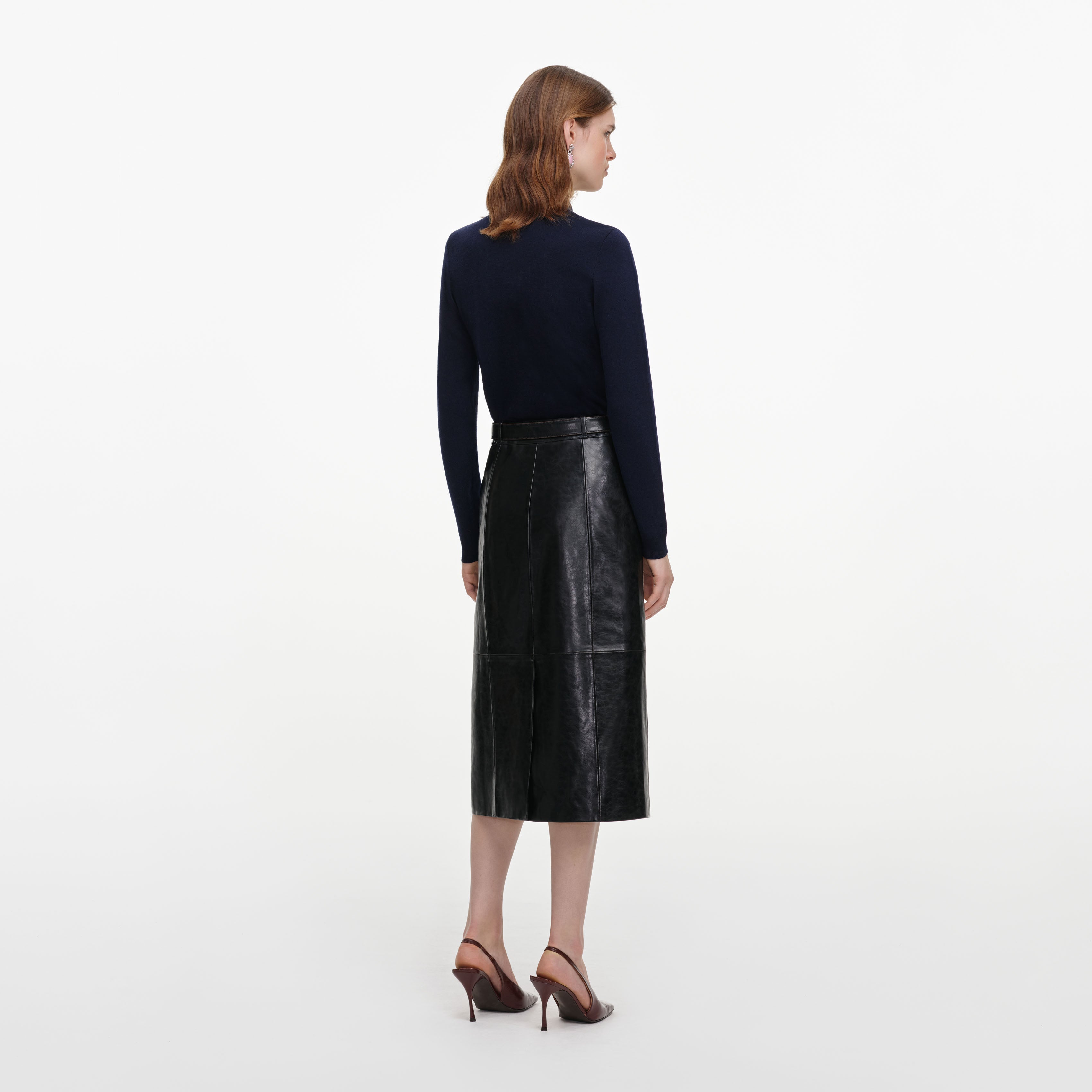 Self Portrait Navy Sequin Knit Cardigan Strickjacke Blau