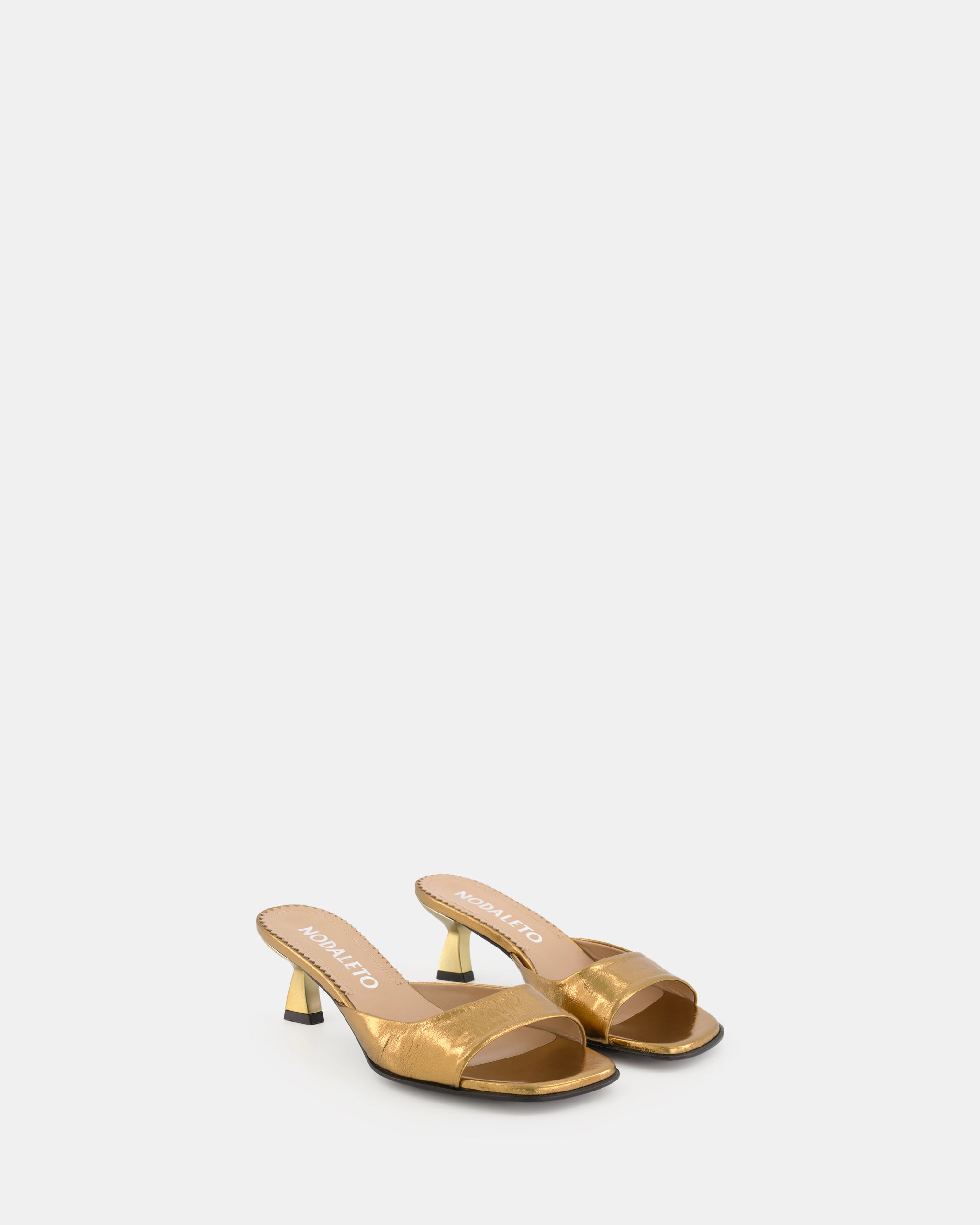 Nodaleto Dona Reese Mules Bronze Crackle 5 cm