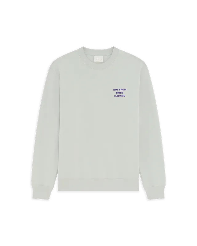 Drôle De Monsieur Bold Slogan Sweatshirt Pullover Grau Baumwolle