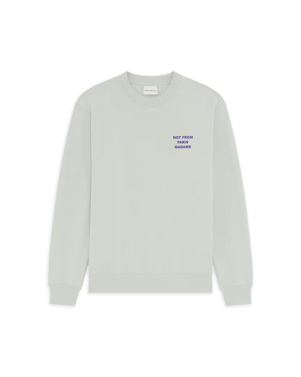 Drôle De Monsieur Bold Slogan Sweatshirt Pullover Grau Baumwolle
