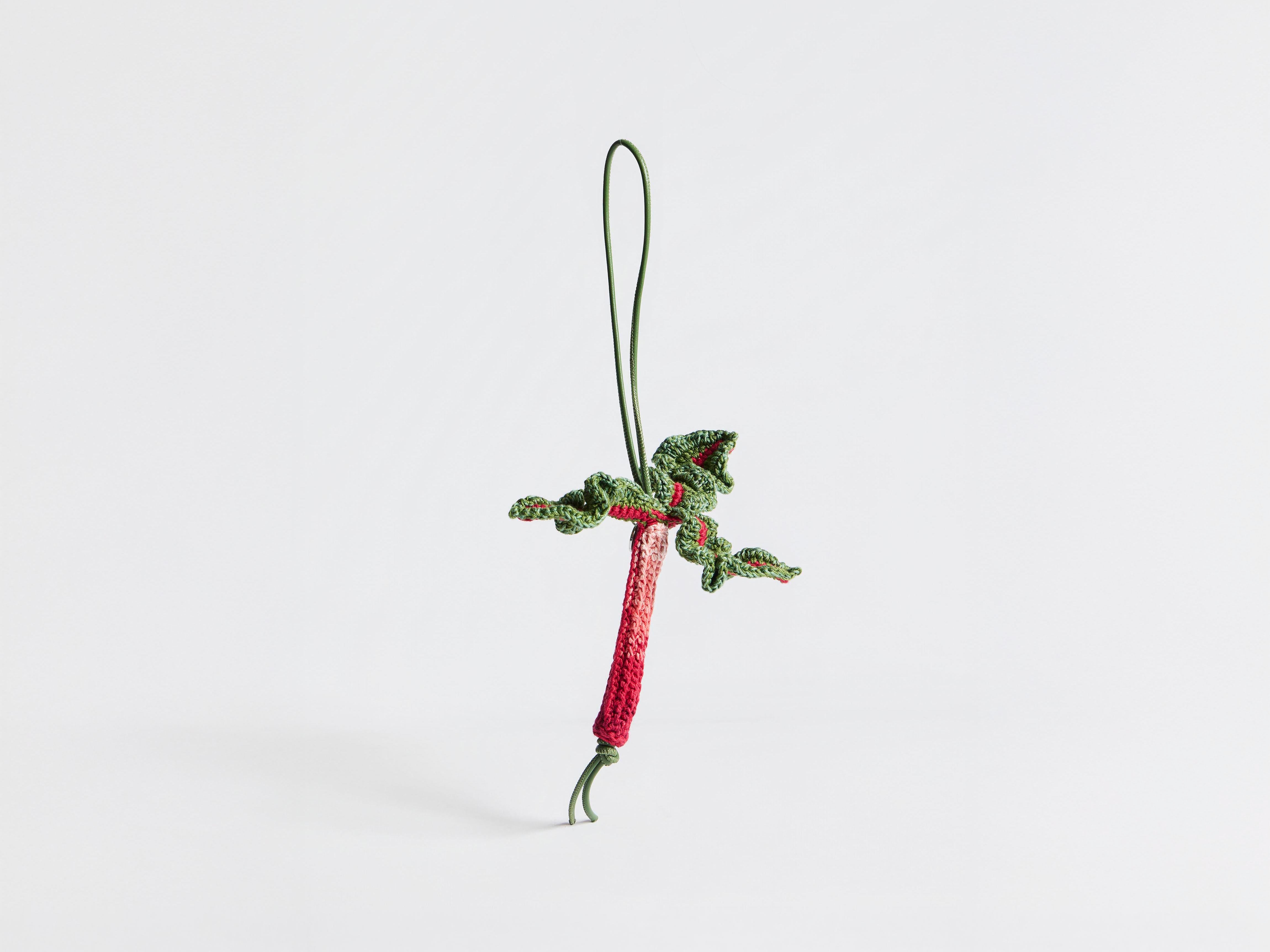 J.W. Anderson Rhubarb Taschenanhänger Häkel-Baumwolle
