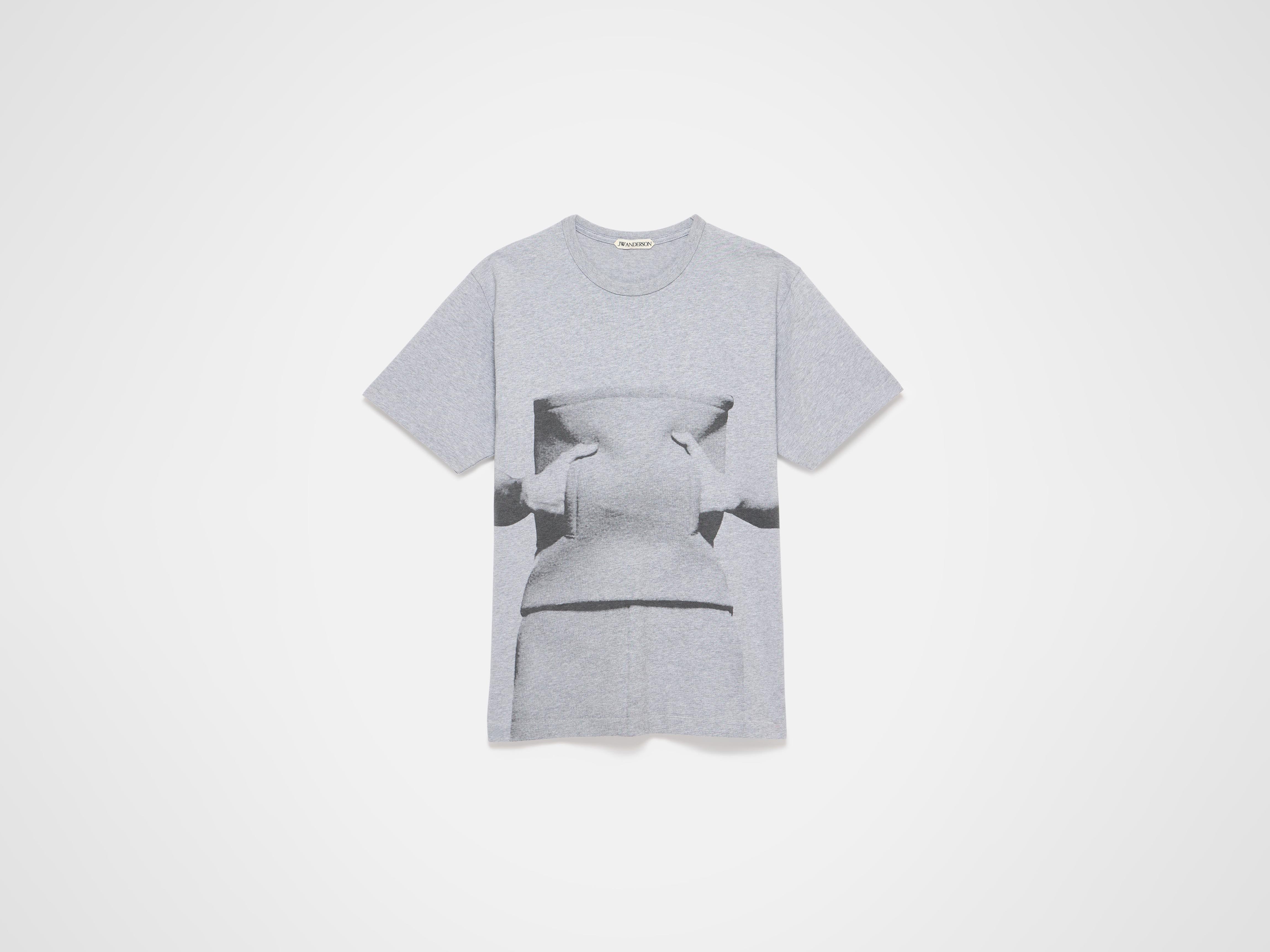 J.W.Anderson Gesture T-Shirt Herren Grau Melange Jersey