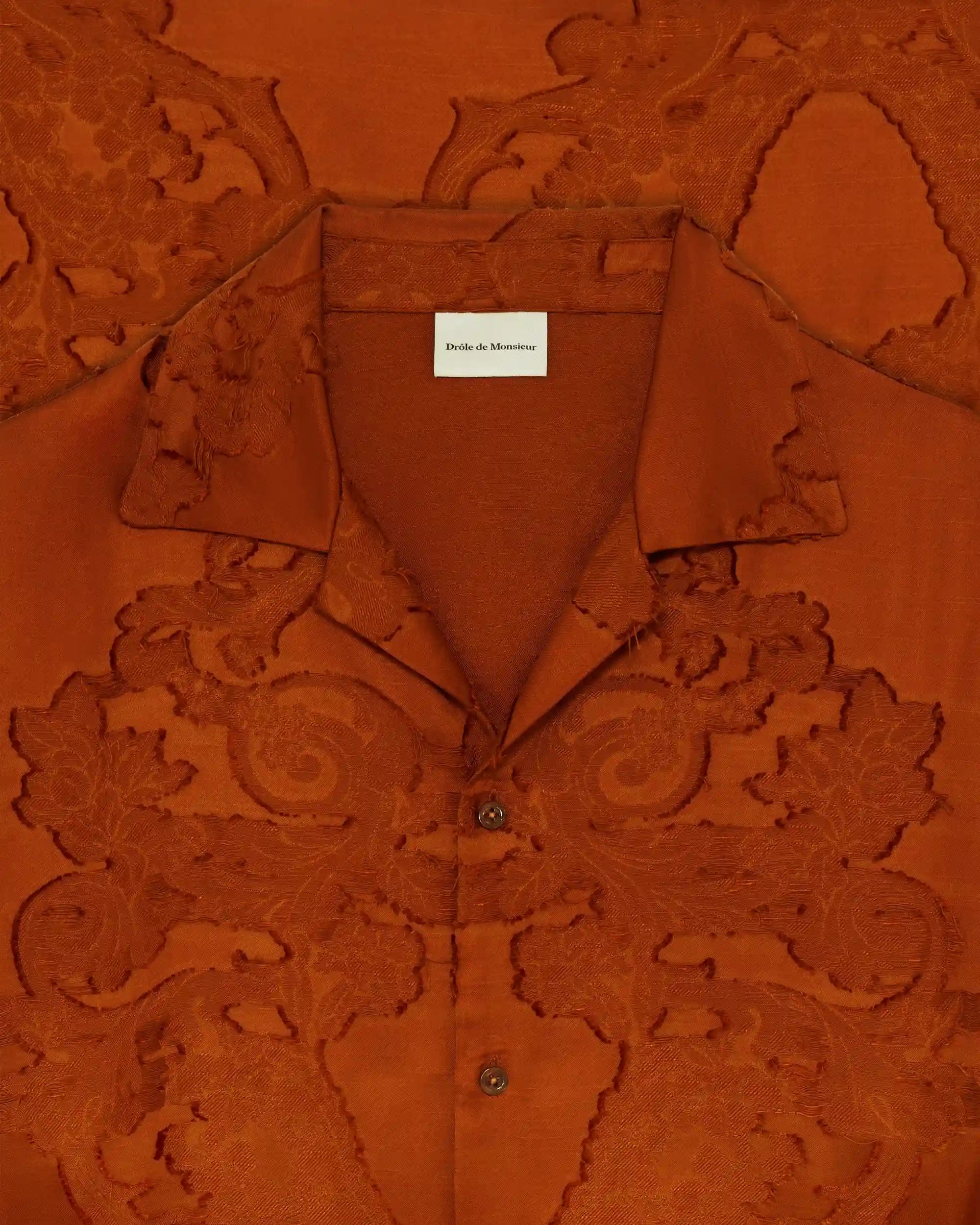 Drôle De Monsieur Chemise Brocard Hemd terracotta Paisley Viskose
